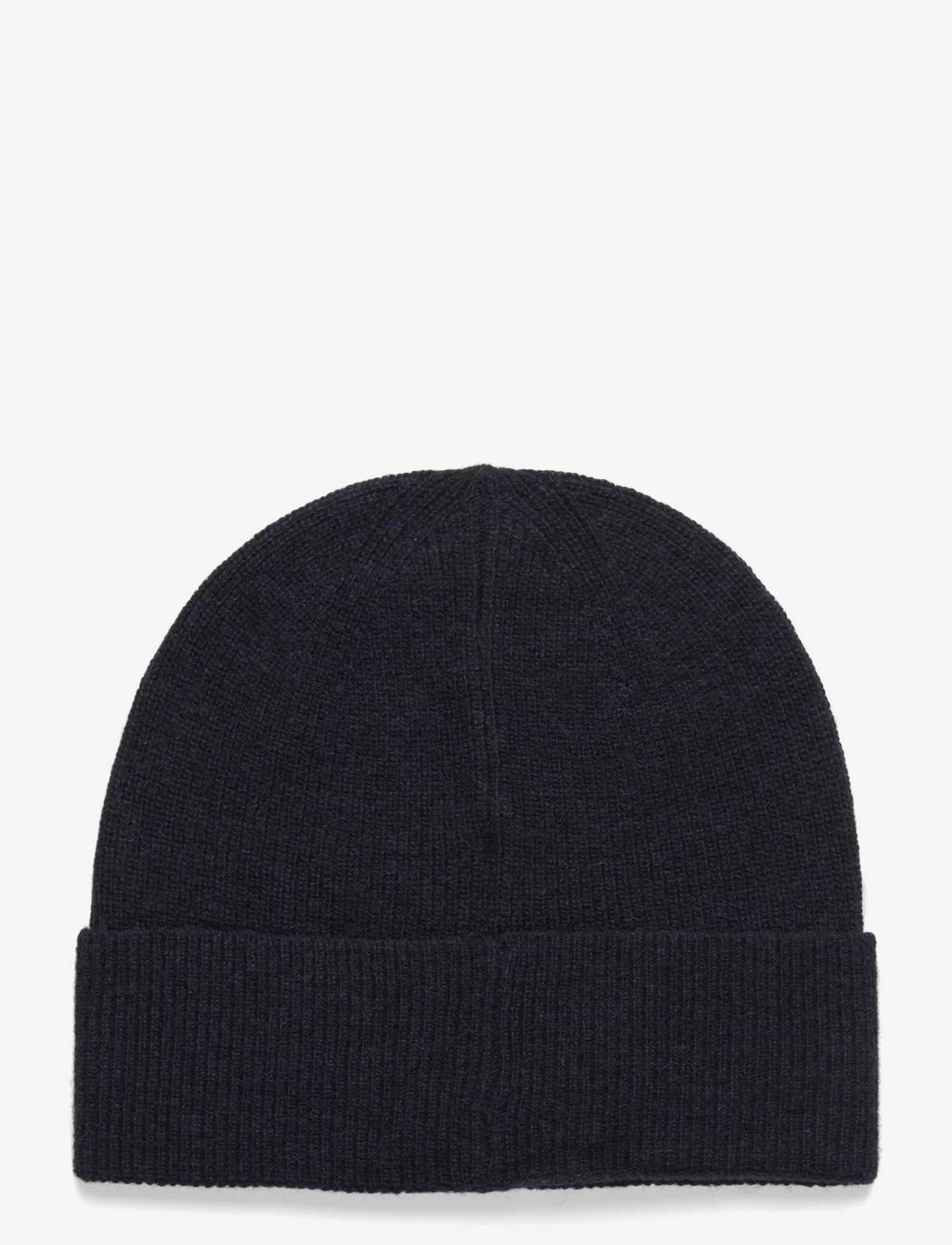 Lyle & Scott - Lambswool Blend Ribbed Beanie - beanies - z56 dark navy marl - 2