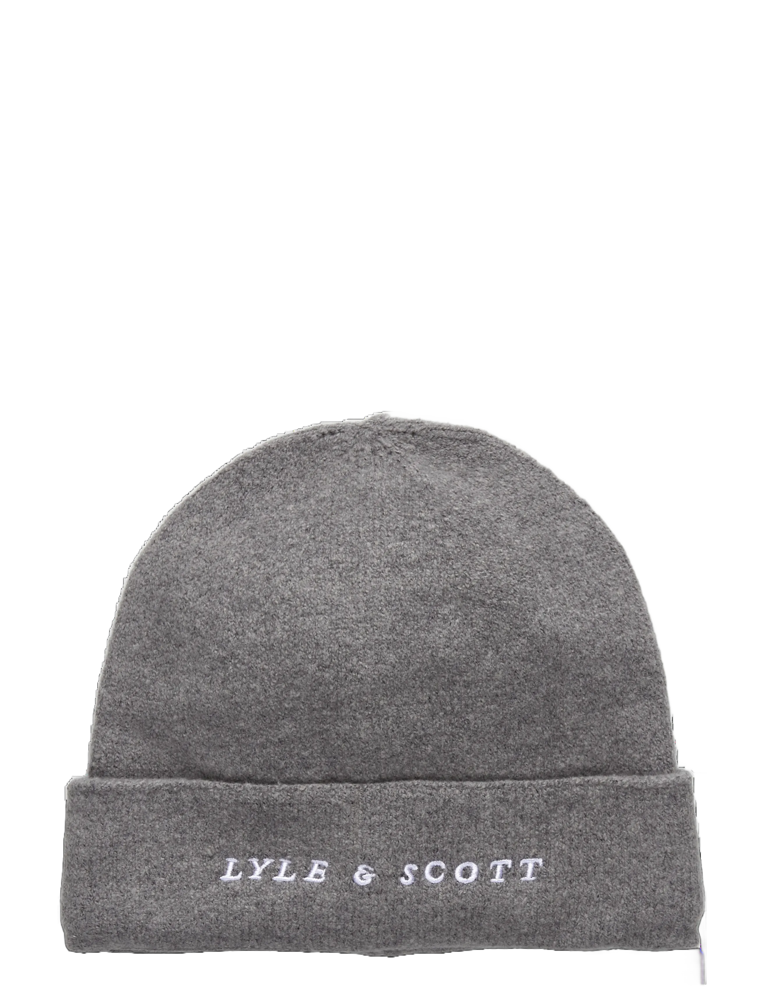 Lyle & Scott Script Beanie, One Size, Headwear, Grau - Beanies, Männerswear