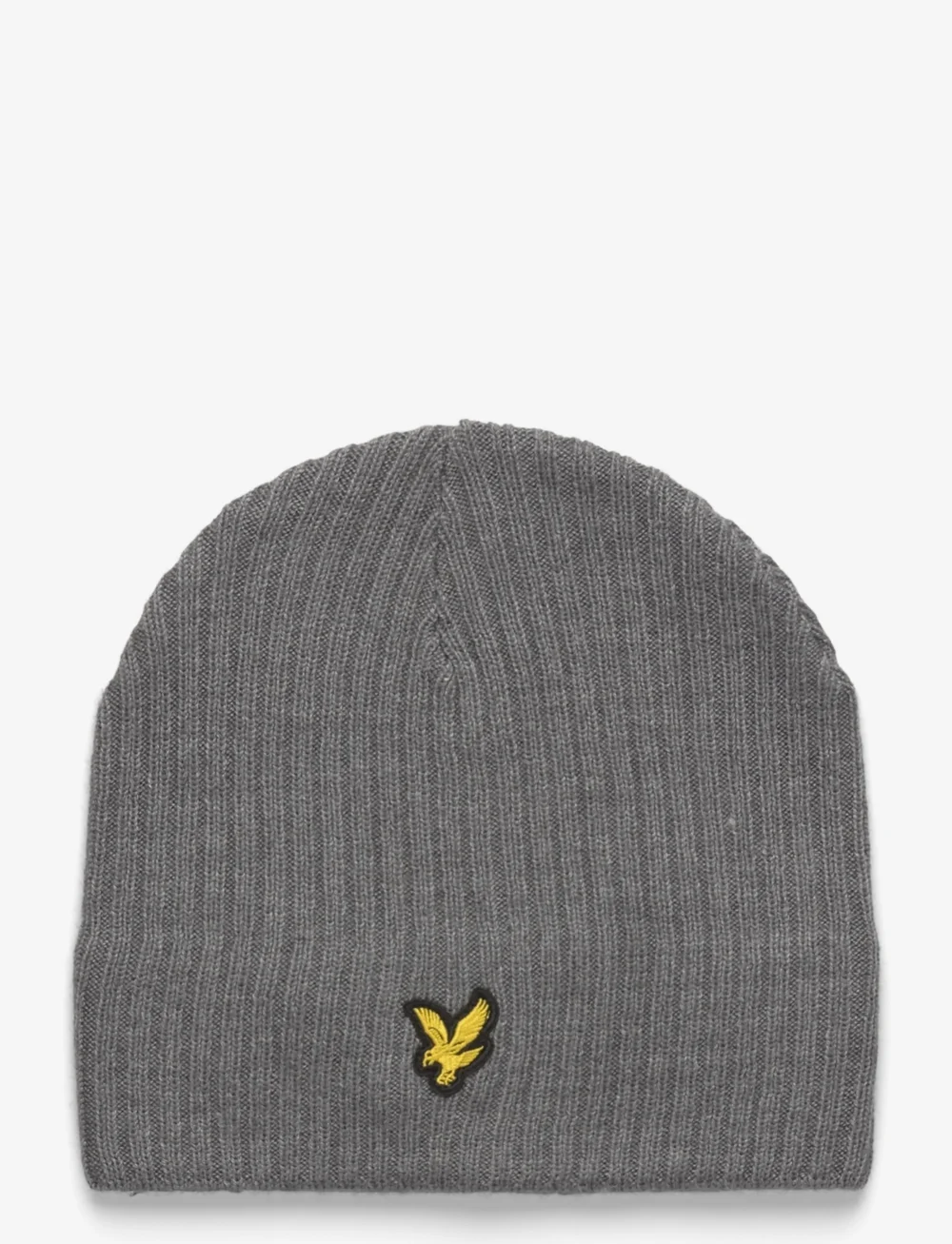 Lyle & Scott - Knitted Ribbed Beanie - mössor - t28 mid grey marl - 0