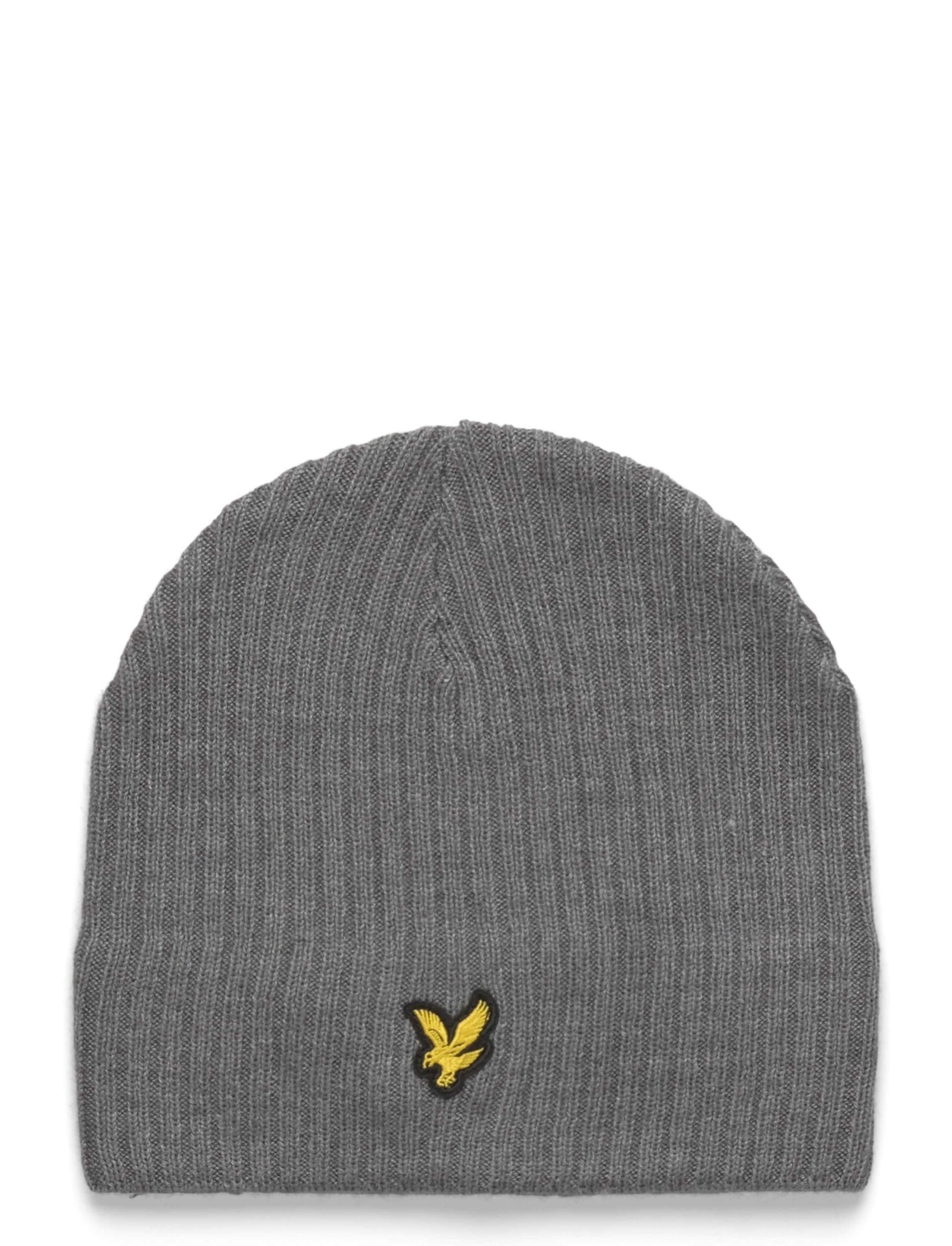 Lyle & Scott Knitted Ribbed Beanie - Accessoires - T28 MID GREY MARL / grey