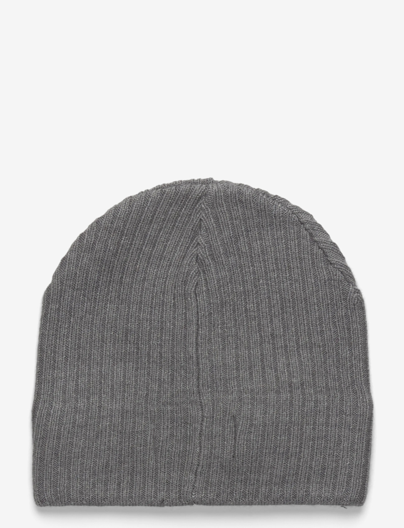 Lyle & Scott - Knitted Ribbed Beanie - beanies - t28 mid grey marl - 1
