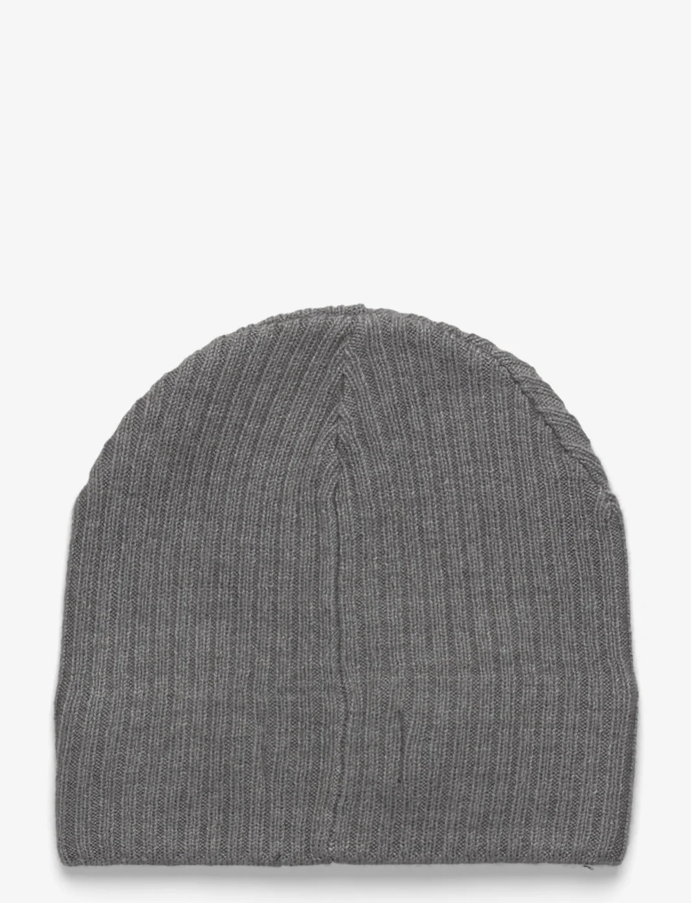Lyle & Scott - Knitted Ribbed Beanie - mössor - t28 mid grey marl - 1