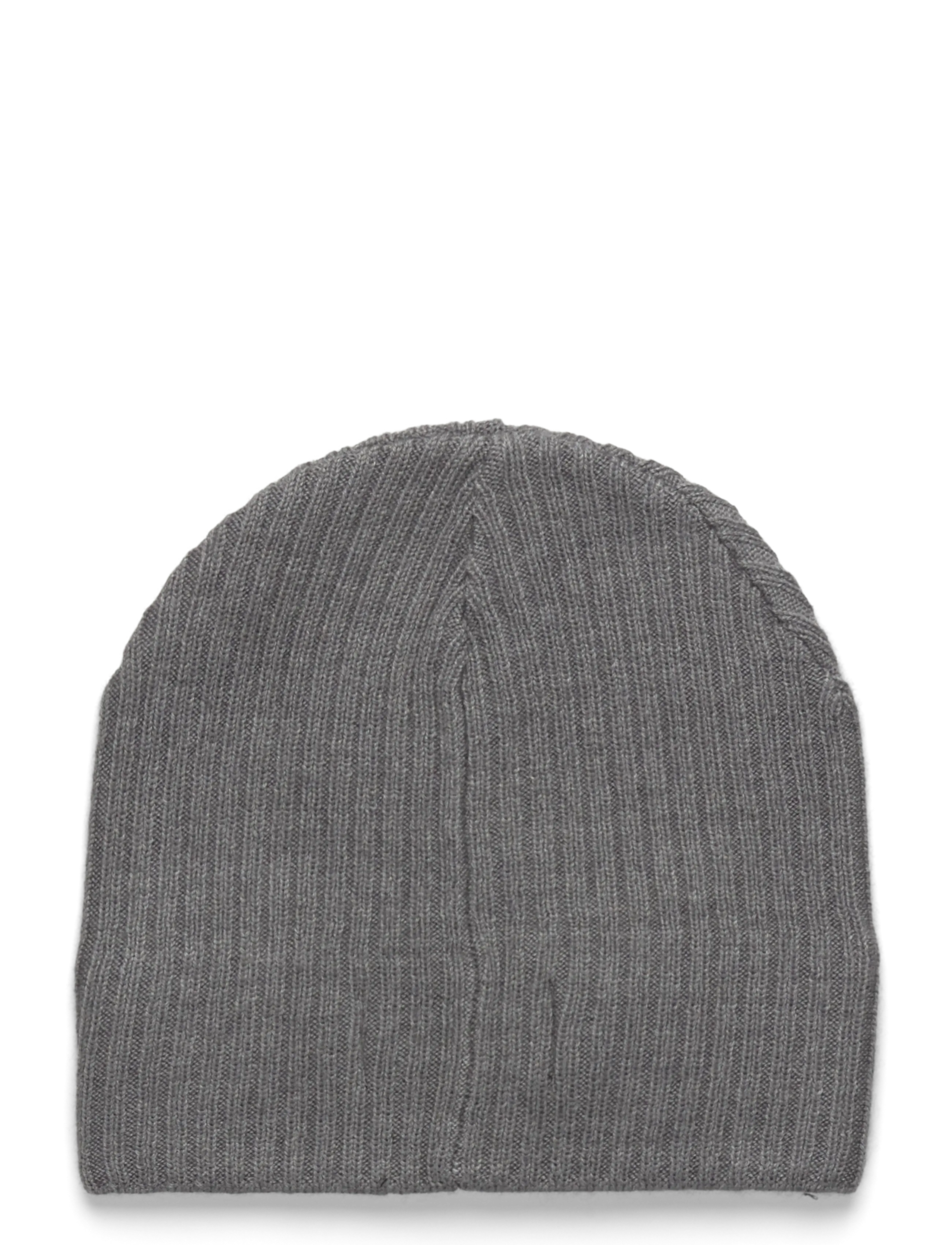 Lyle & Scott - Knitted Ribbed Beanie - mützen - t28 mid grey marl - 1