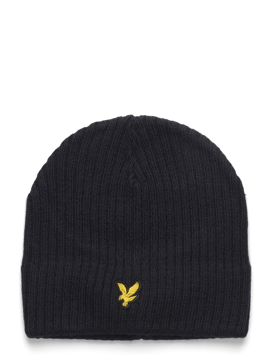 Lyle & Scott - Knitted Ribbed Beanie - mützen - z271 dark navy - 0