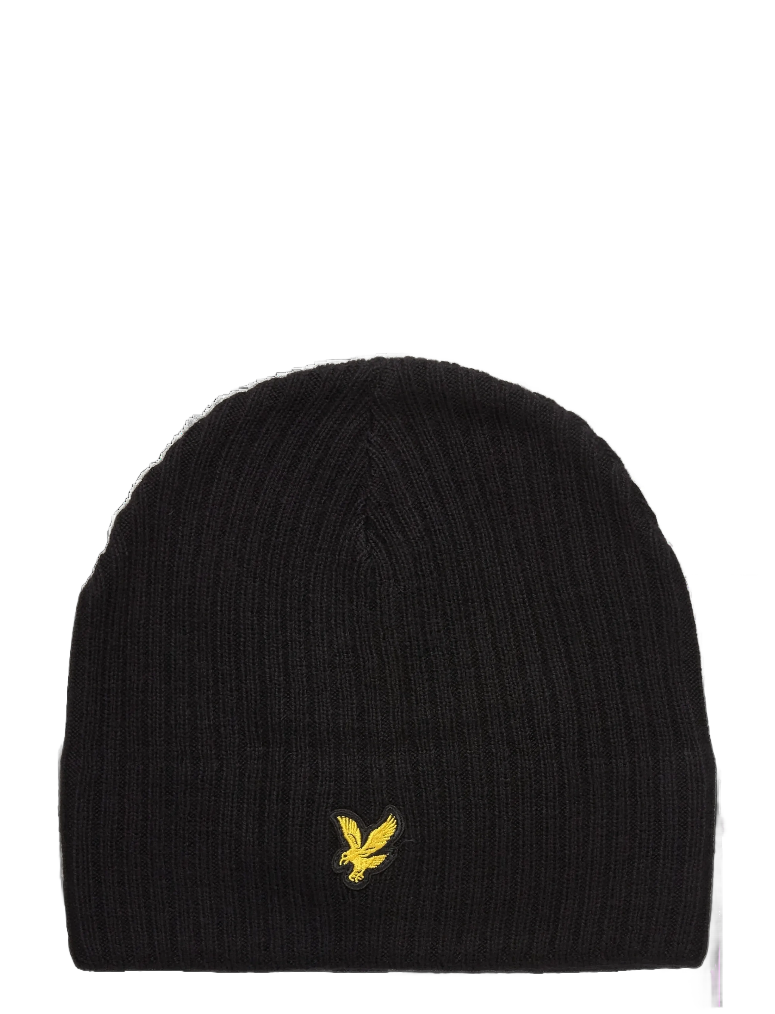Lyle & Scott Knitted Ribbed Beanie - Accessoires - Z865 JET BLACK / black