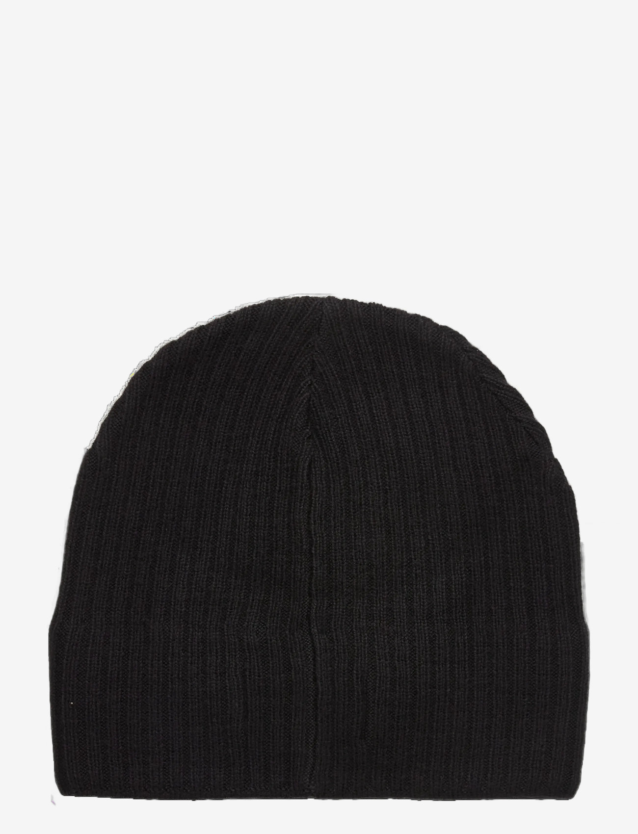 Lyle & Scott - Knitted Ribbed Beanie - accessories - z865 jet black - 1
