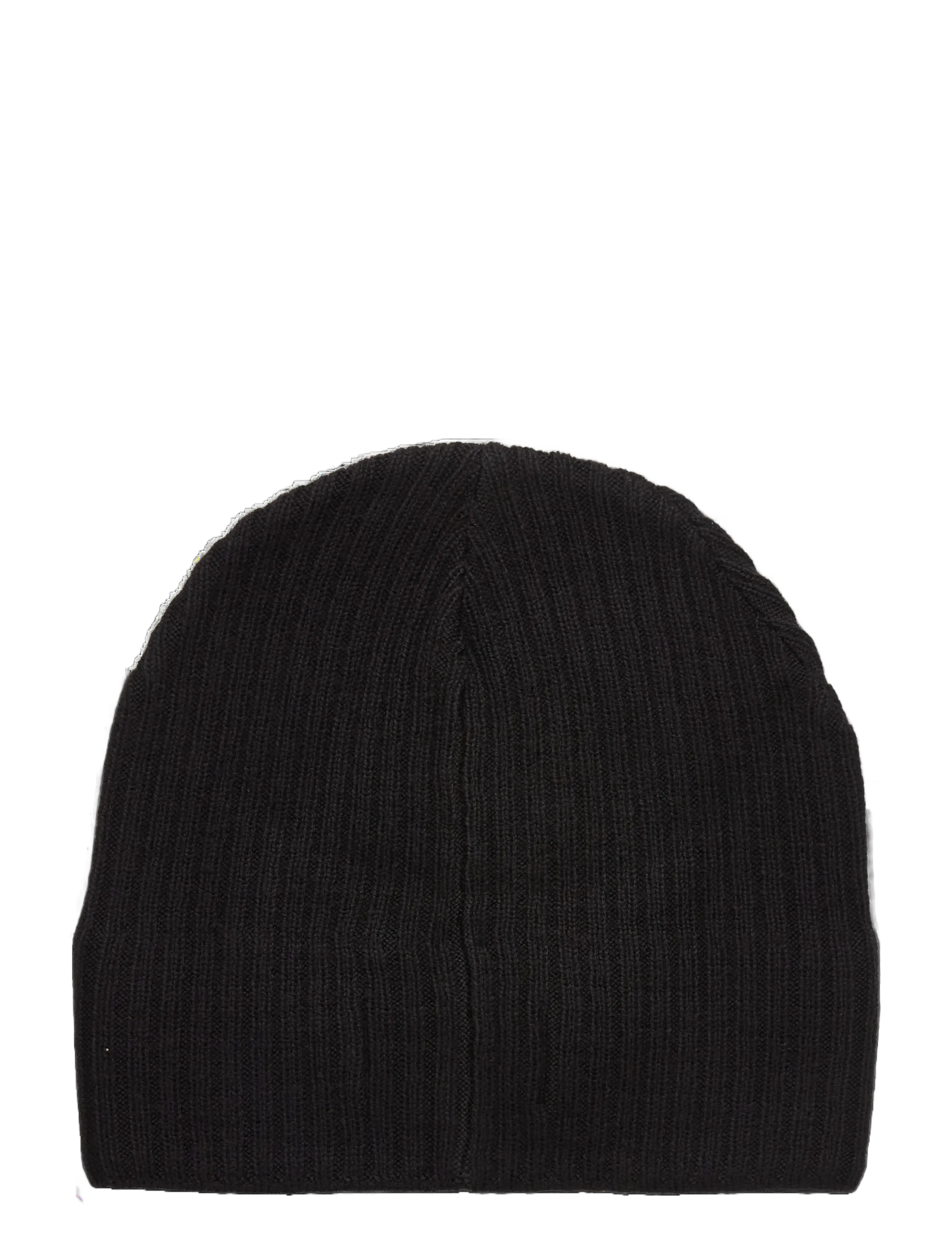 Lyle & Scott - Knitted Ribbed Beanie - asusteet - z865 jet black - 1
