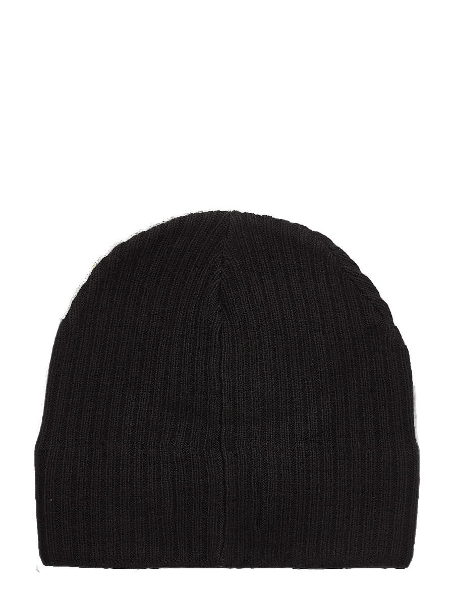 Lyle & Scott - Knitted Ribbed Beanie - huer - z865 jet black - 1