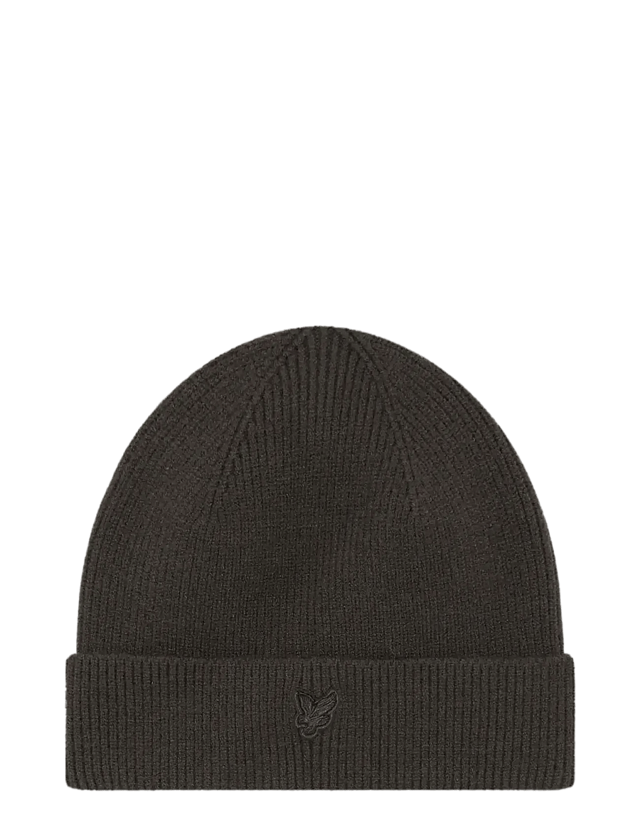 Lyle & Scott - Tonal Eagle Beanie - beanies - gunmetal - 0