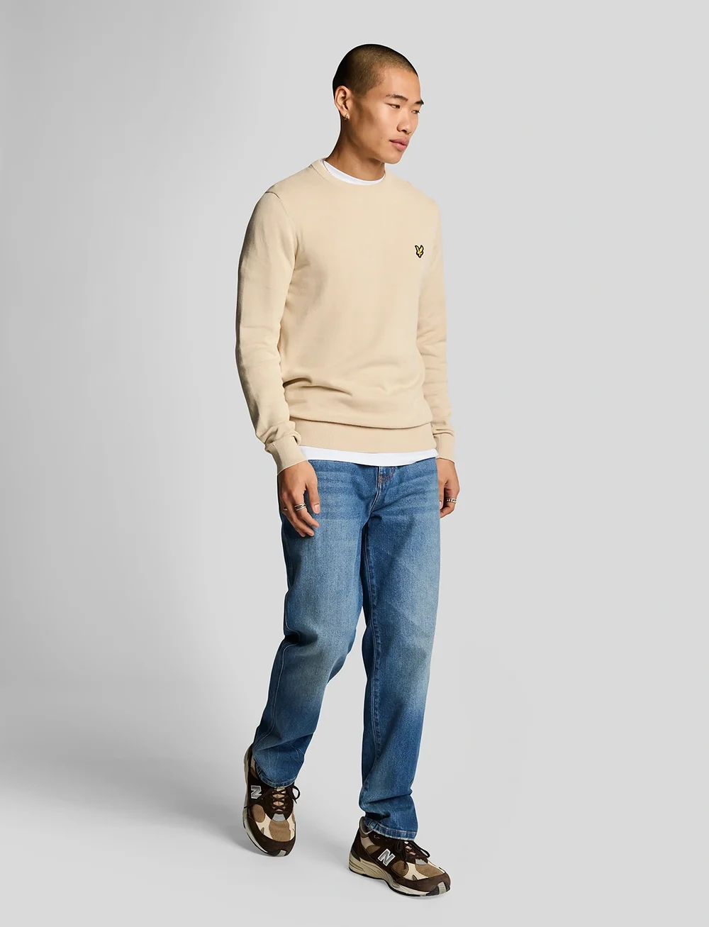 Lyle & Scott - Tapered Denim - tapered jeans - x142 stone wash blue - 4