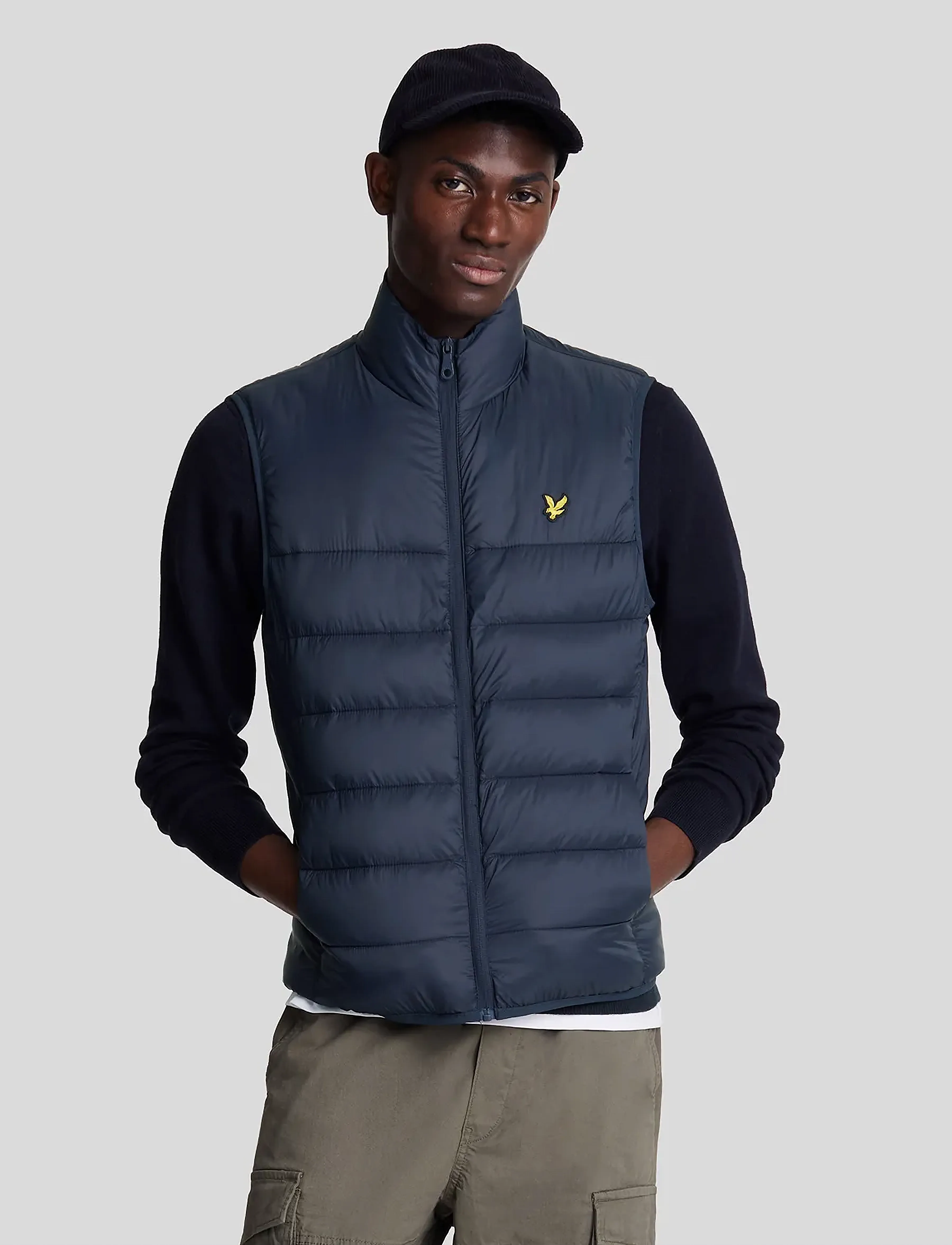Lyle & Scott Wadded Gilet, XXL, Oberbekleidung, Blau - Westen, Männerswear