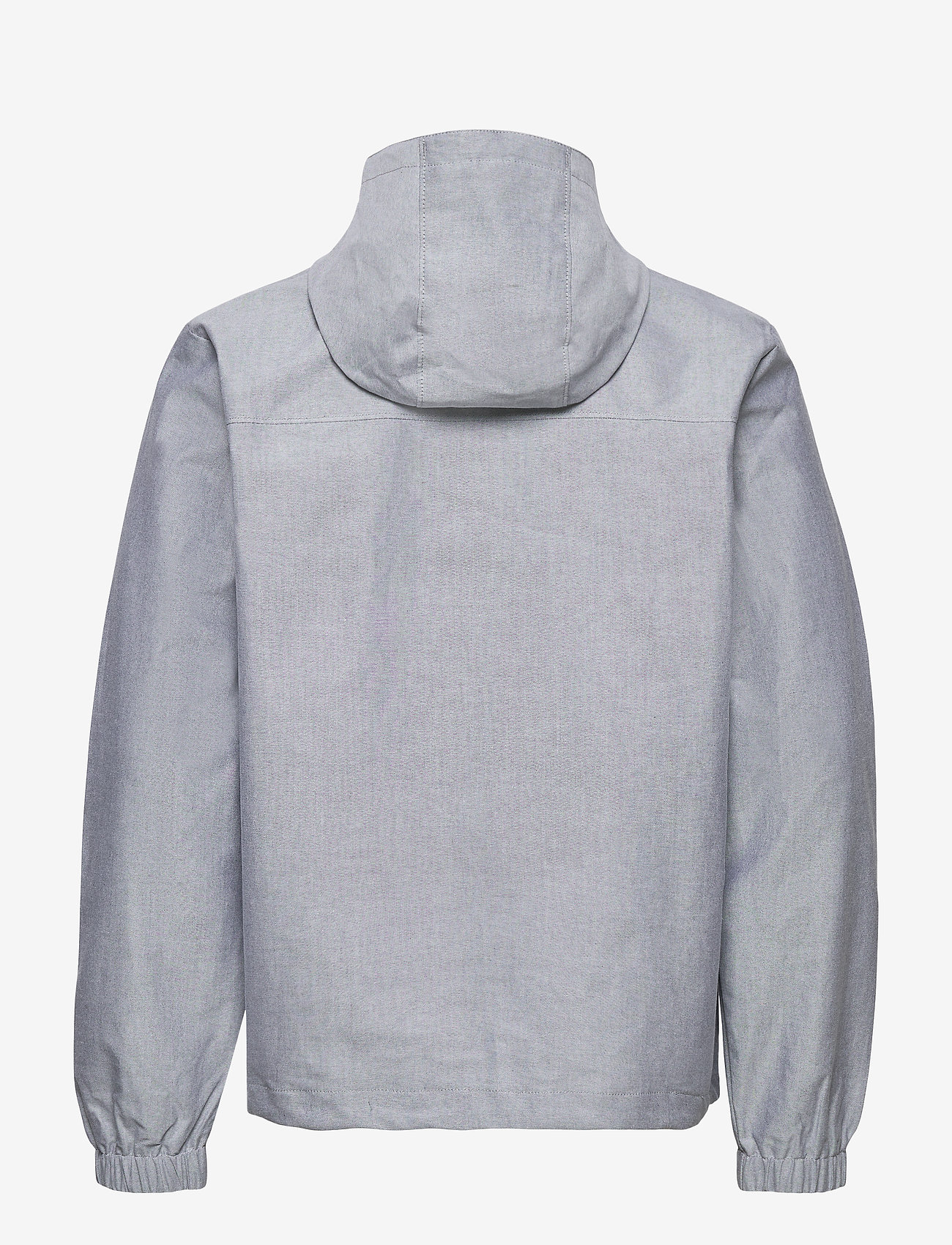 Lyle & Scott - Oxford Hooded Zip Through Jacket - mid grey marl/white - 1