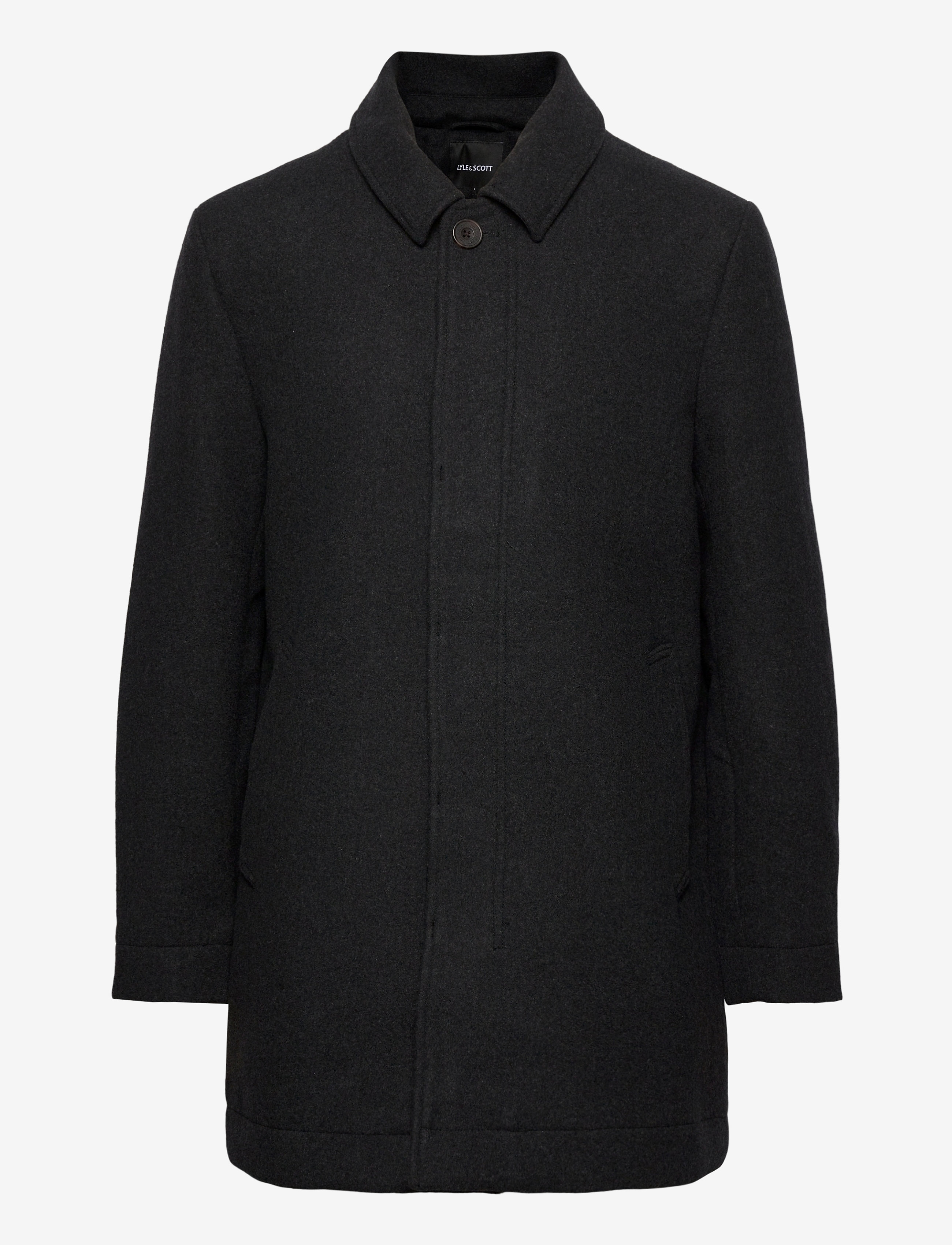 Lyle & Scott - Wool Mac Coat - charcoal marl - 0