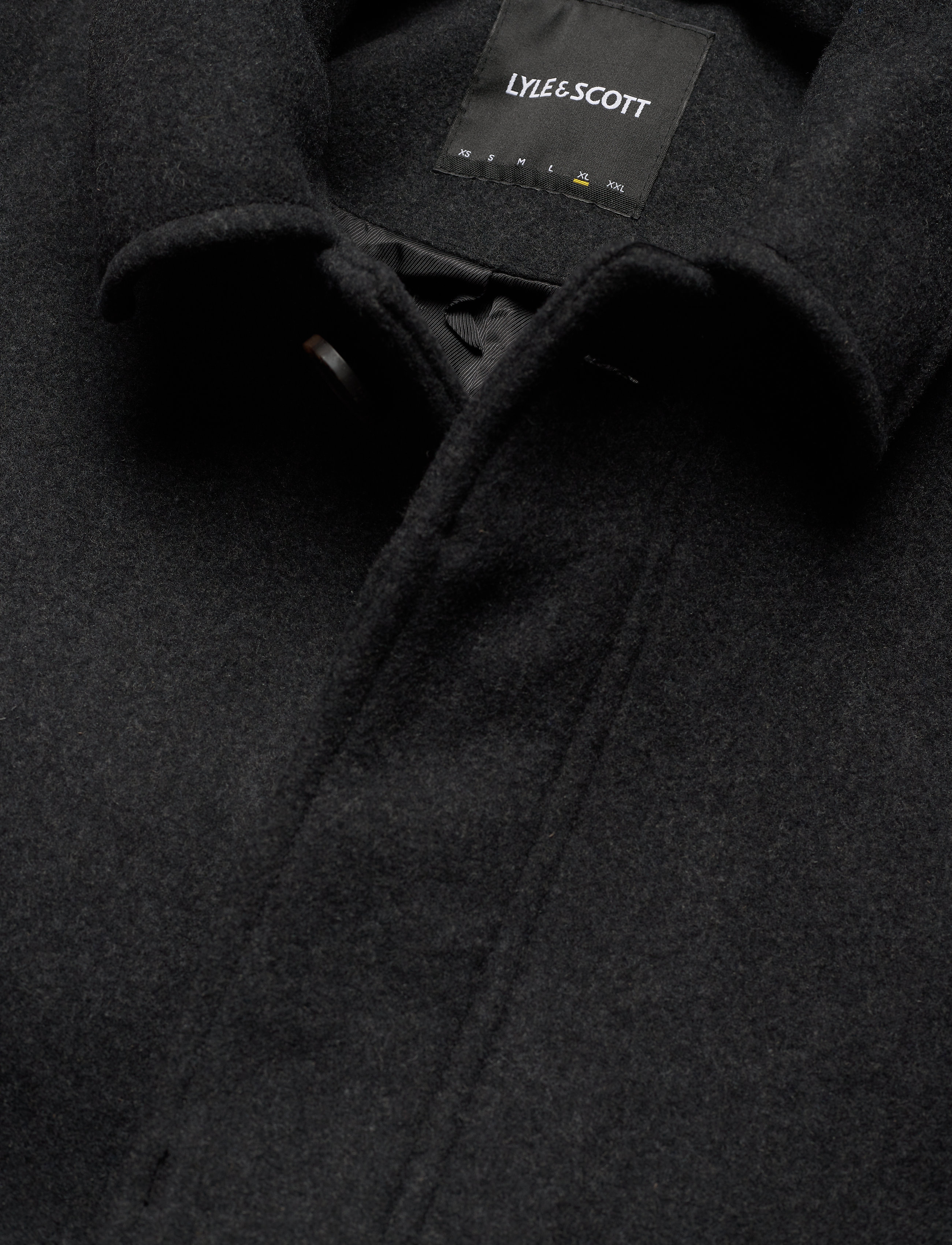 Lyle & Scott - Wool Mac Coat - charcoal marl - 2