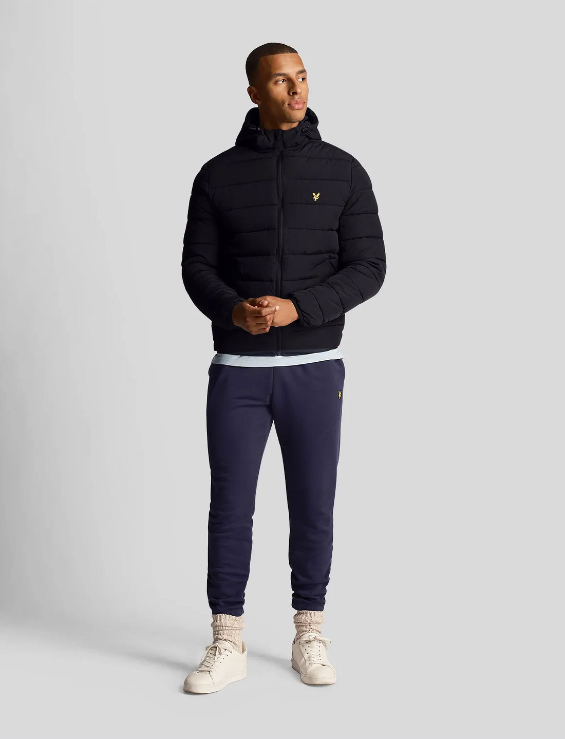 Lyle and scott lightweight puffer jacket navy sales