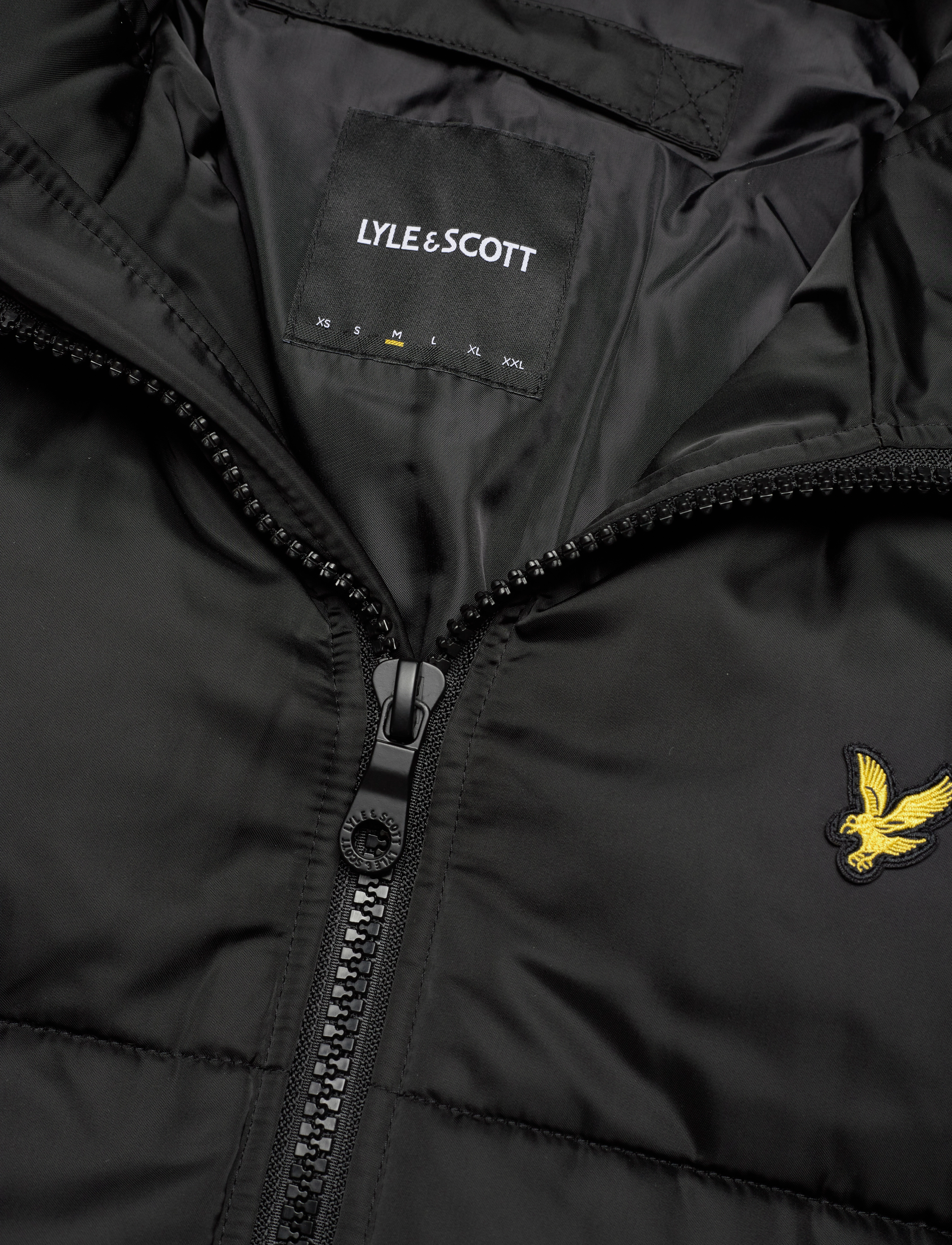 Lyle & Scott - Long Line Wadded Jacket - jet black - 2