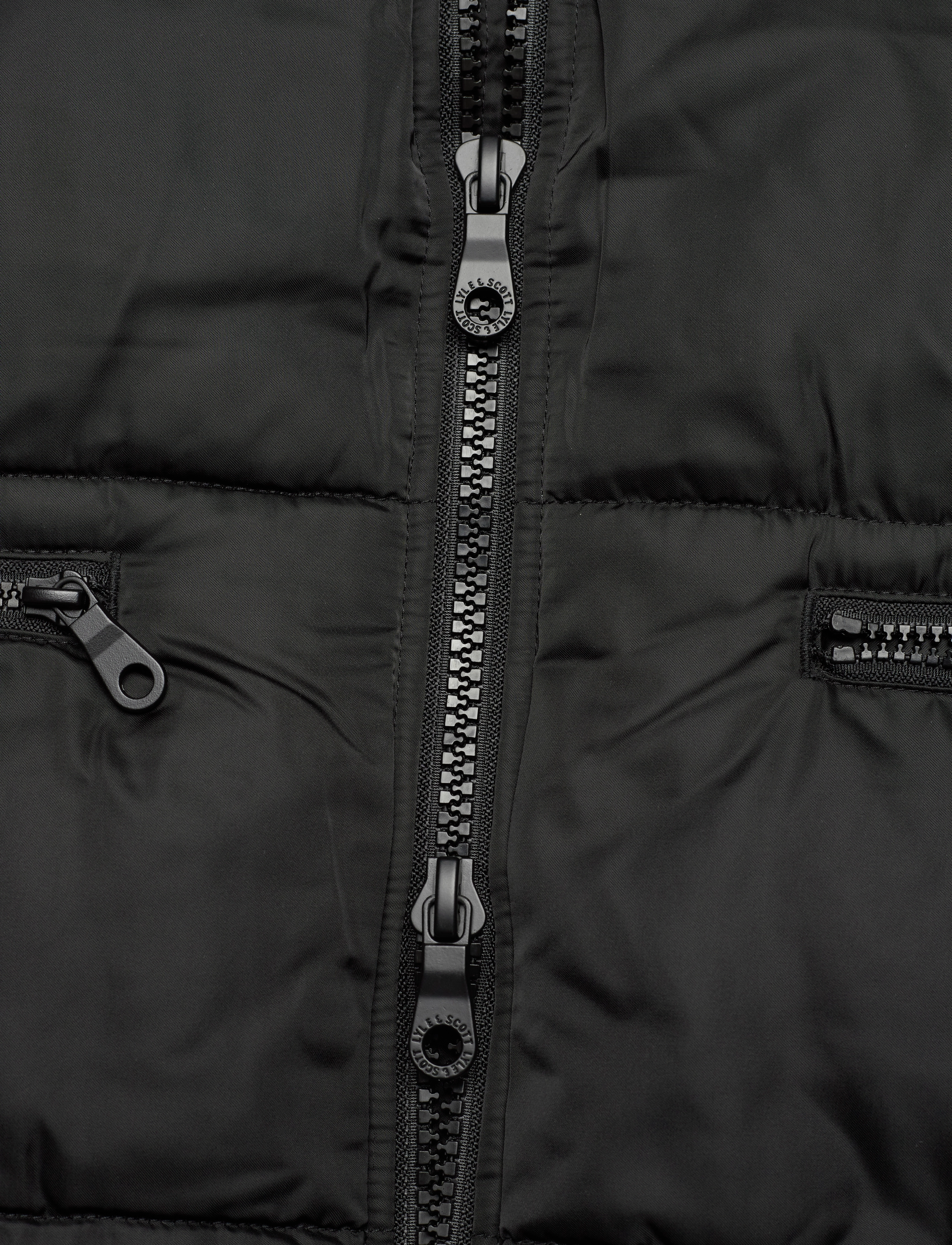 Lyle & Scott - Long Line Wadded Jacket - jet black - 3