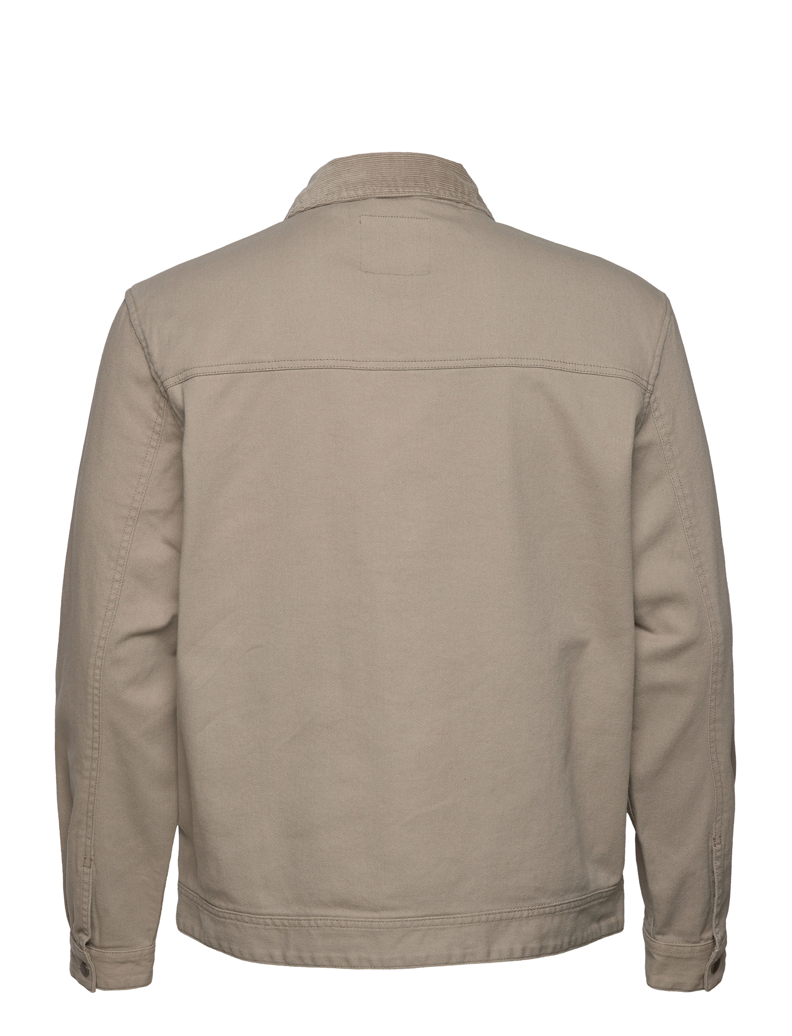 Lyle & Scott - Cord Collar Trucker - khaki smoke - 1