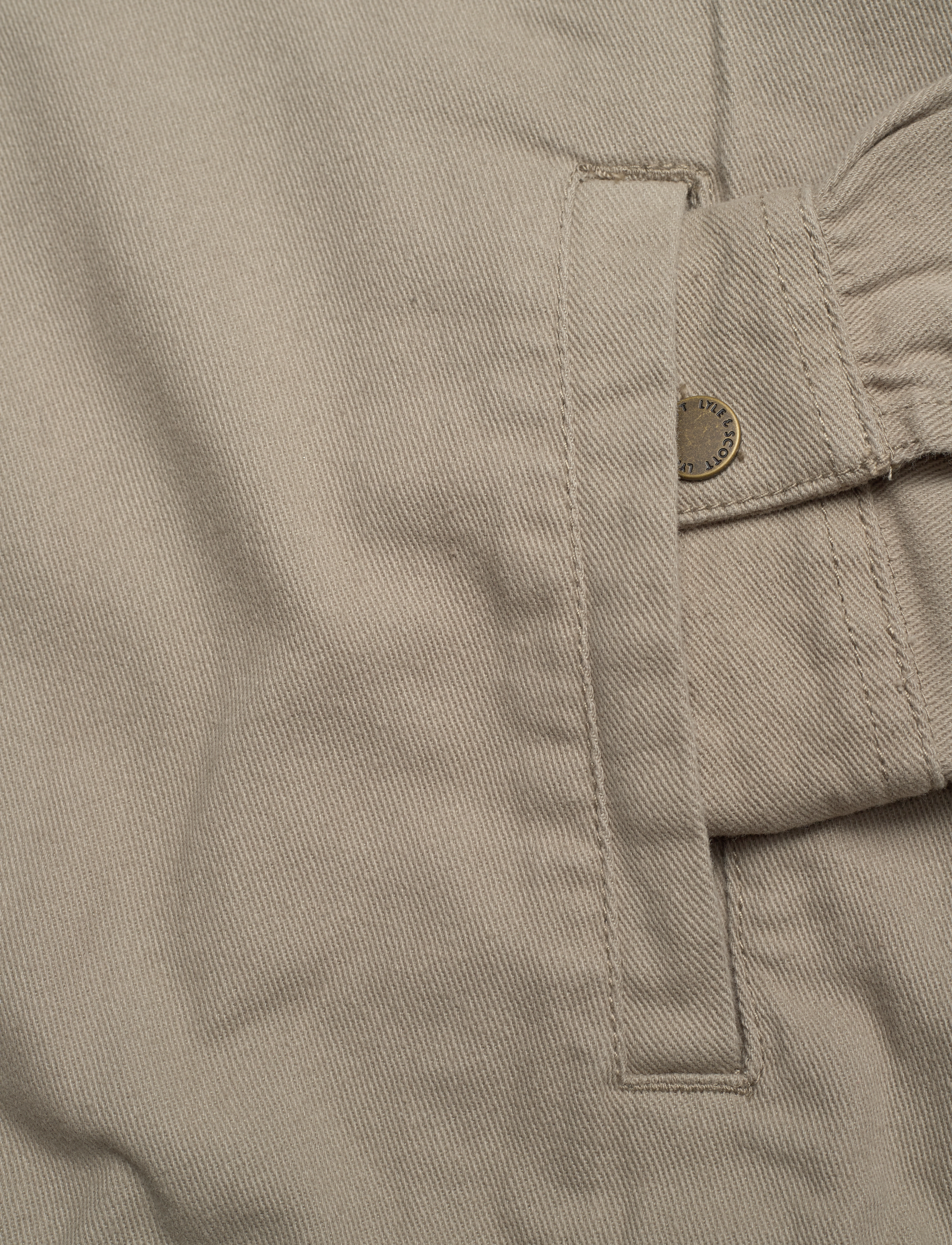Lyle & Scott - Cord Collar Trucker - khaki smoke - 3