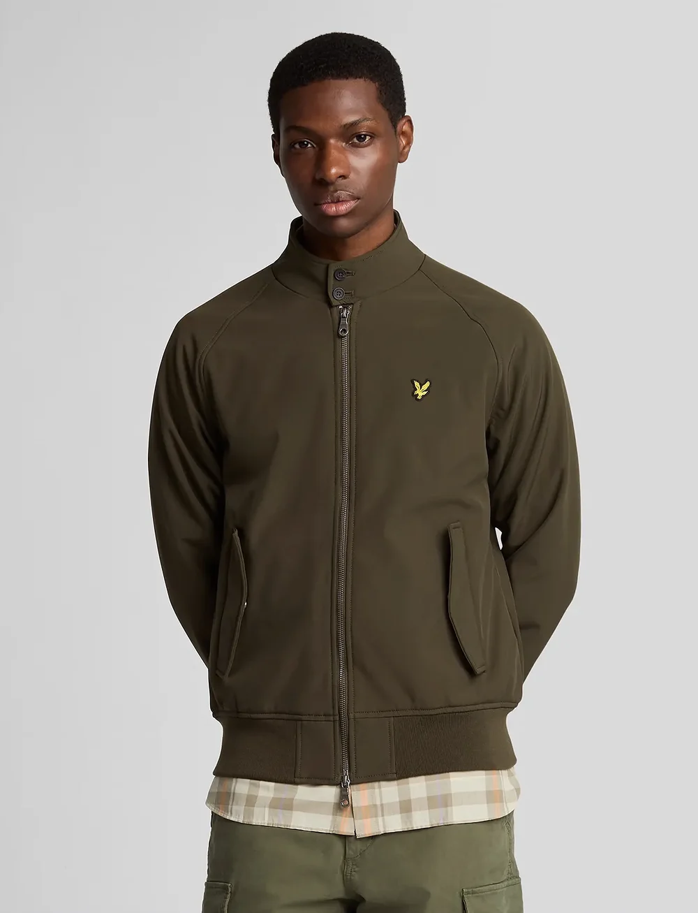 Lyle & Scott - Softshell Harrington jacket - fall jackets - olive - 0