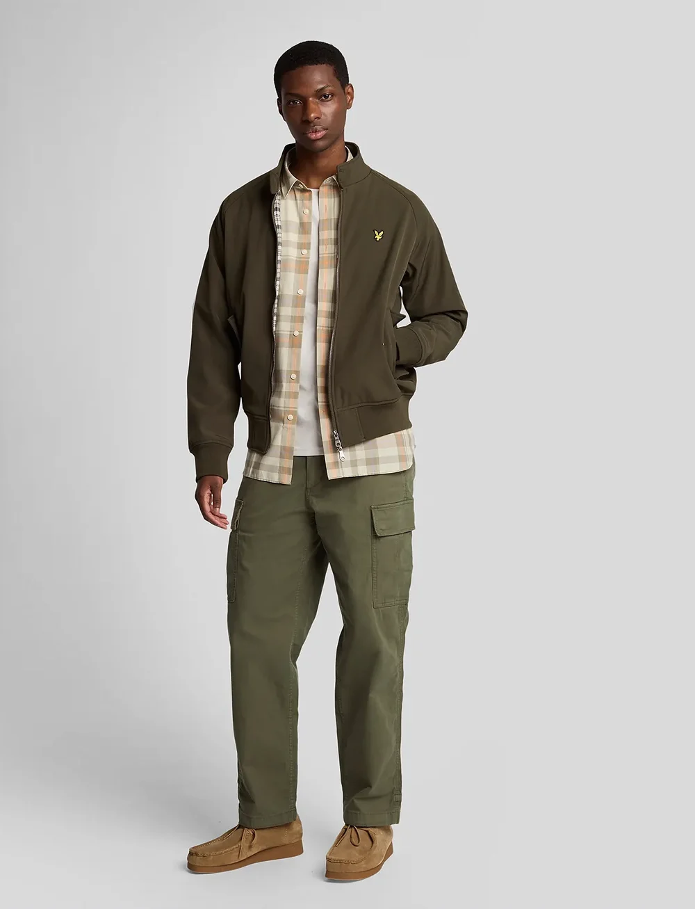 Lyle & Scott - Softshell Harrington jacket - fall jackets - olive - 4