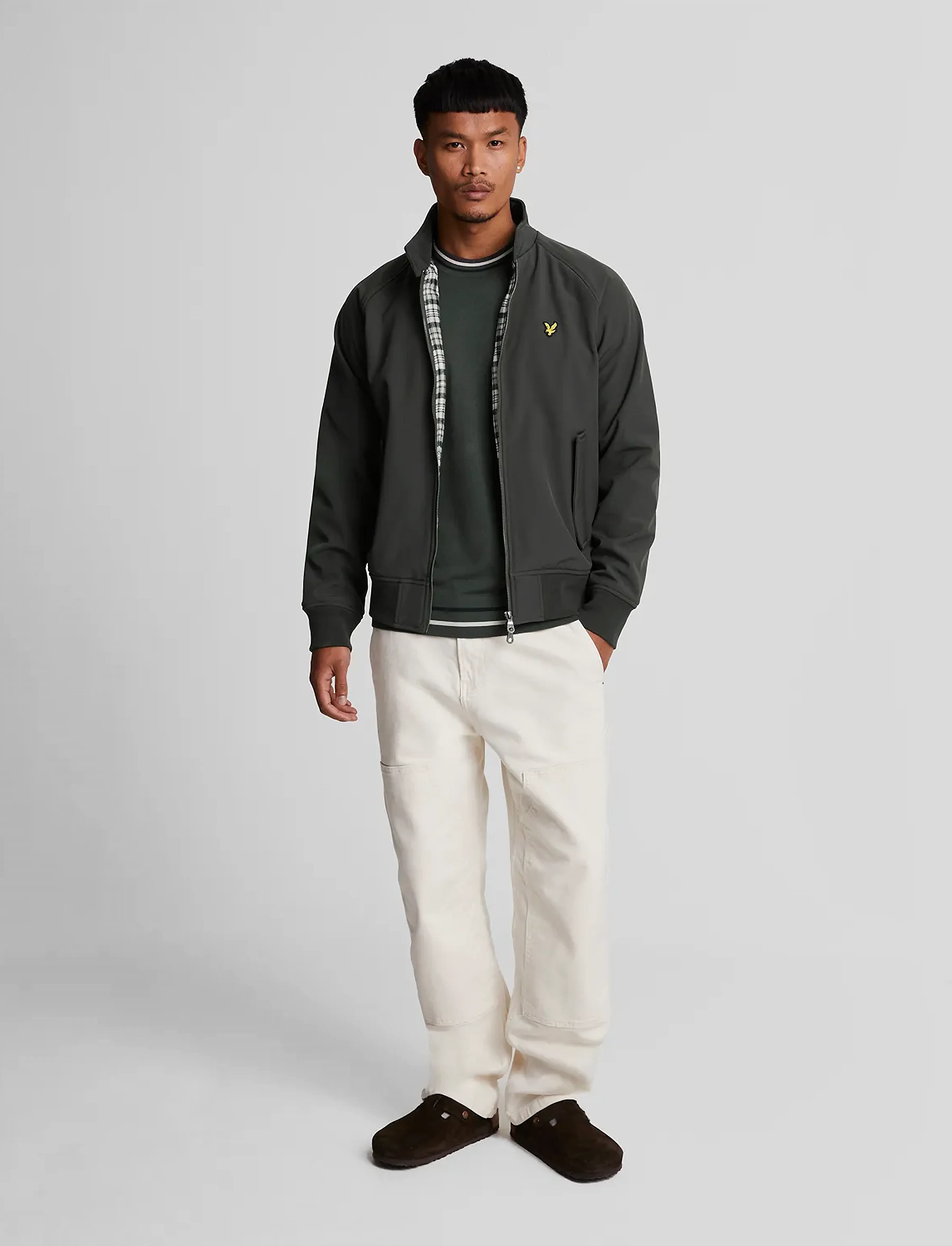 Lyle & Scott - Softshell Harrington jacket - vårjakker - w635 gunmetal - 4