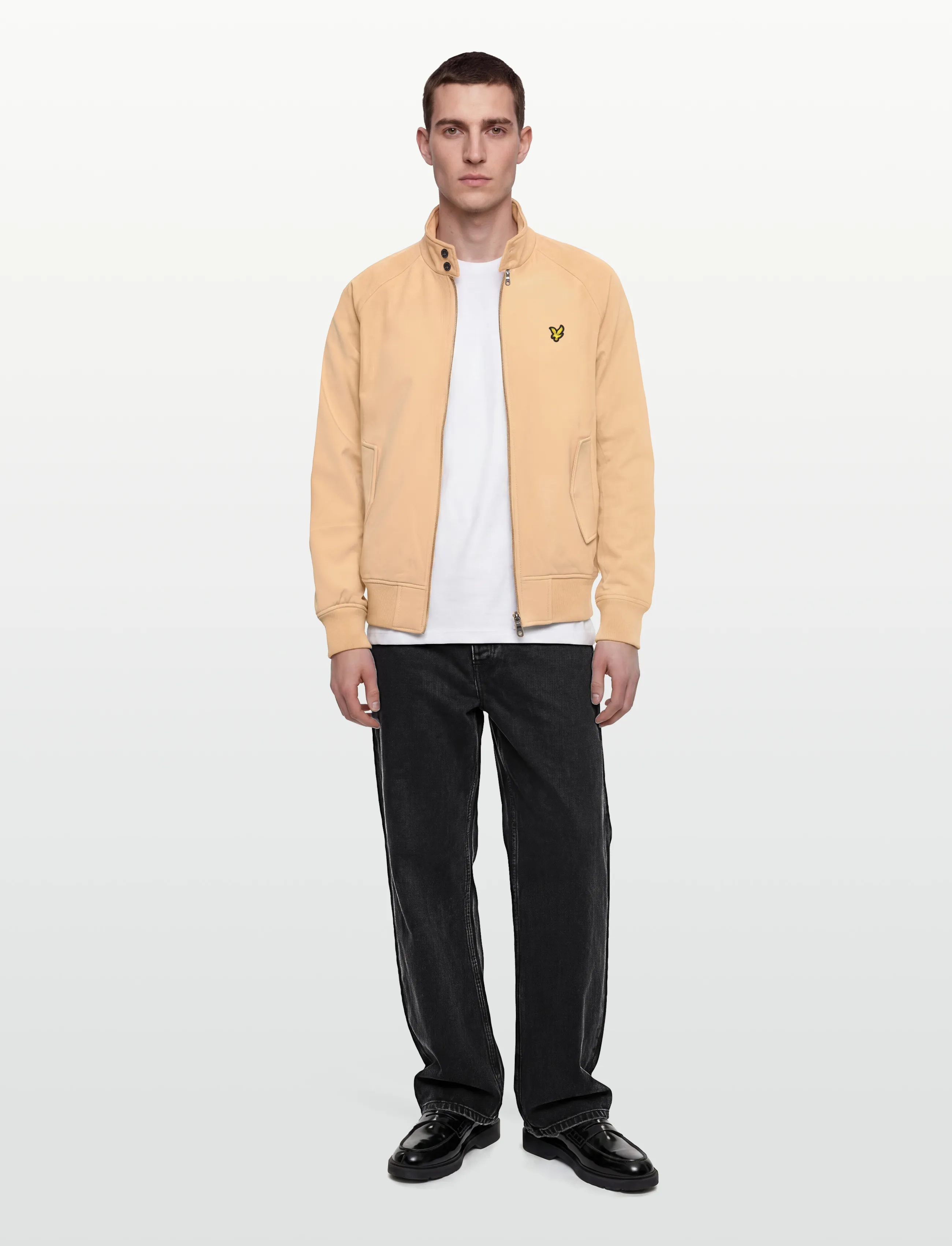 Lyle & Scott Softshell Harrington Jacket, L, Jackets, Beige - Light Männerswear