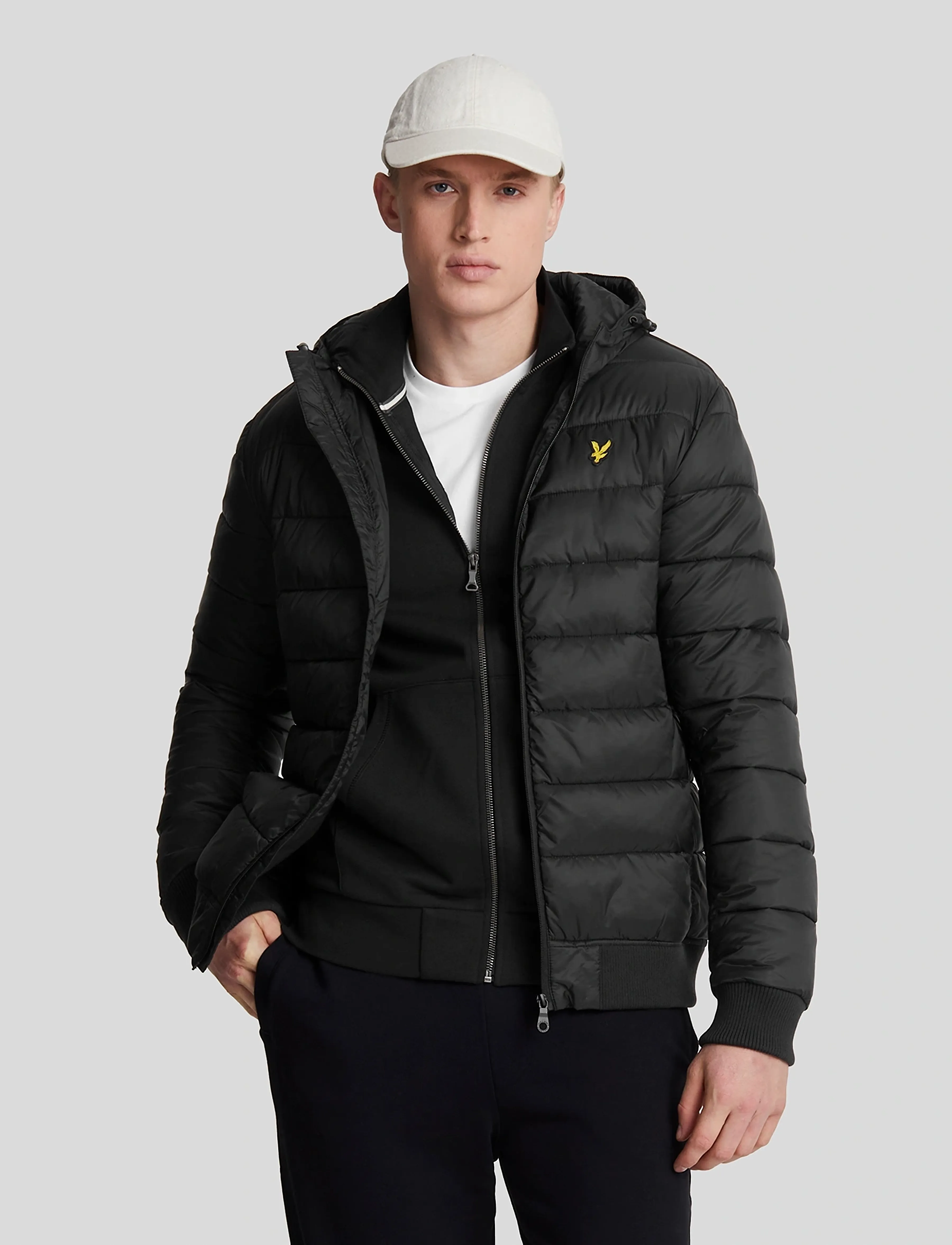 Lyle & Scott Wadded Jacket, XXL, Jackets, Schwarz - Padded Männerswear