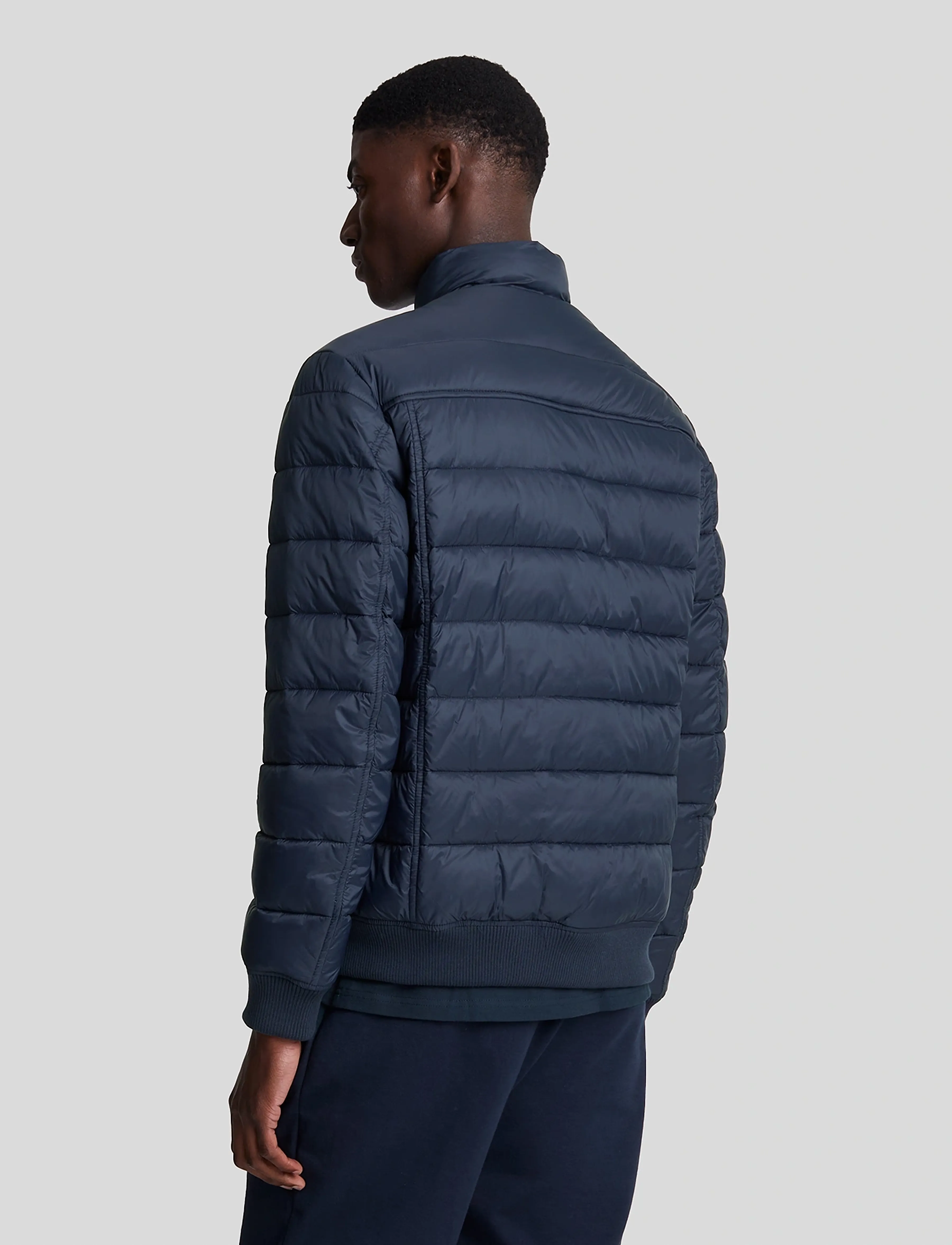 Lyle & Scott - Funnel Neck Wadded Jacket - daunenjacken - dark navy - 3