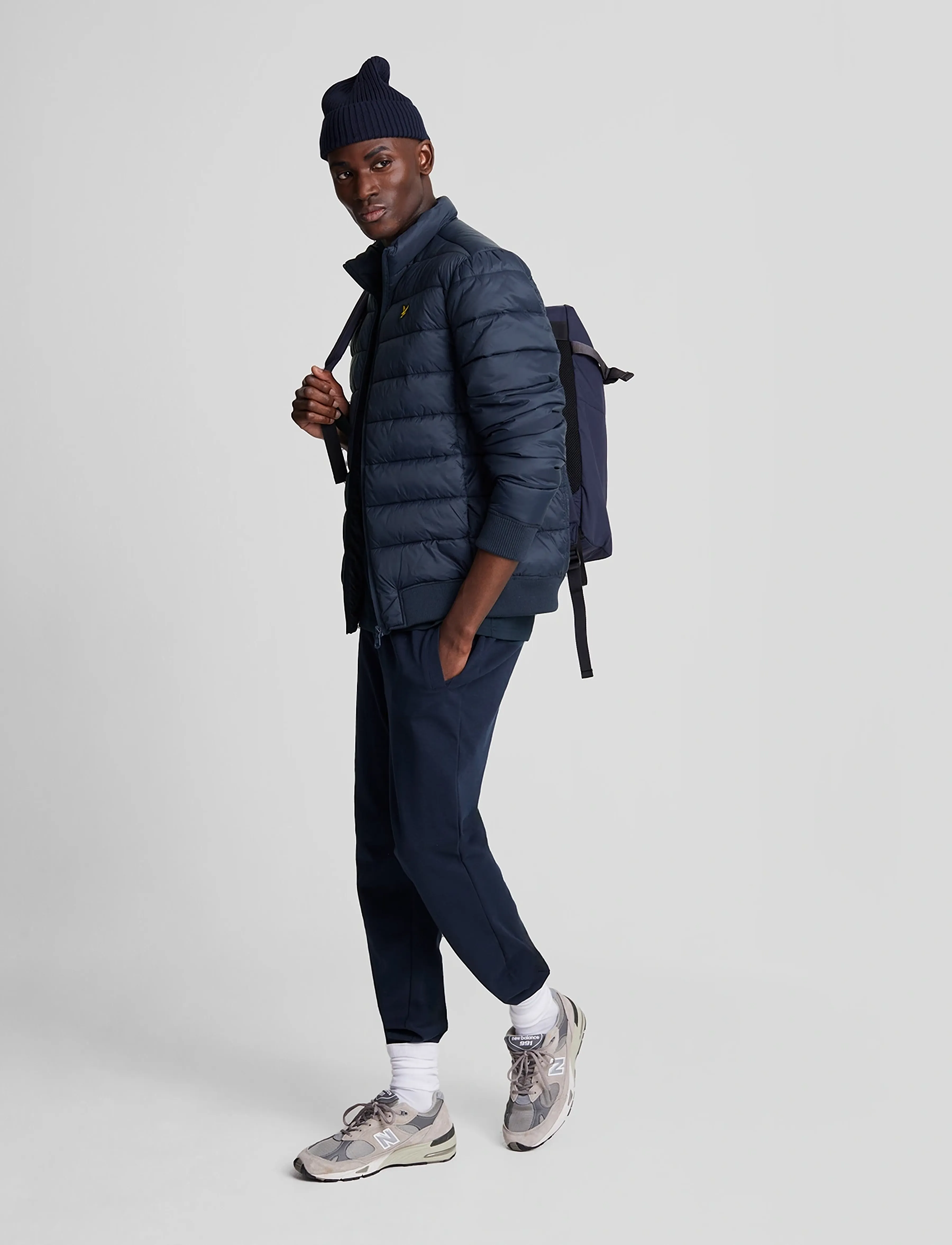 Lyle & Scott - Funnel Neck Wadded Jacket - daunenjacken - dark navy - 4