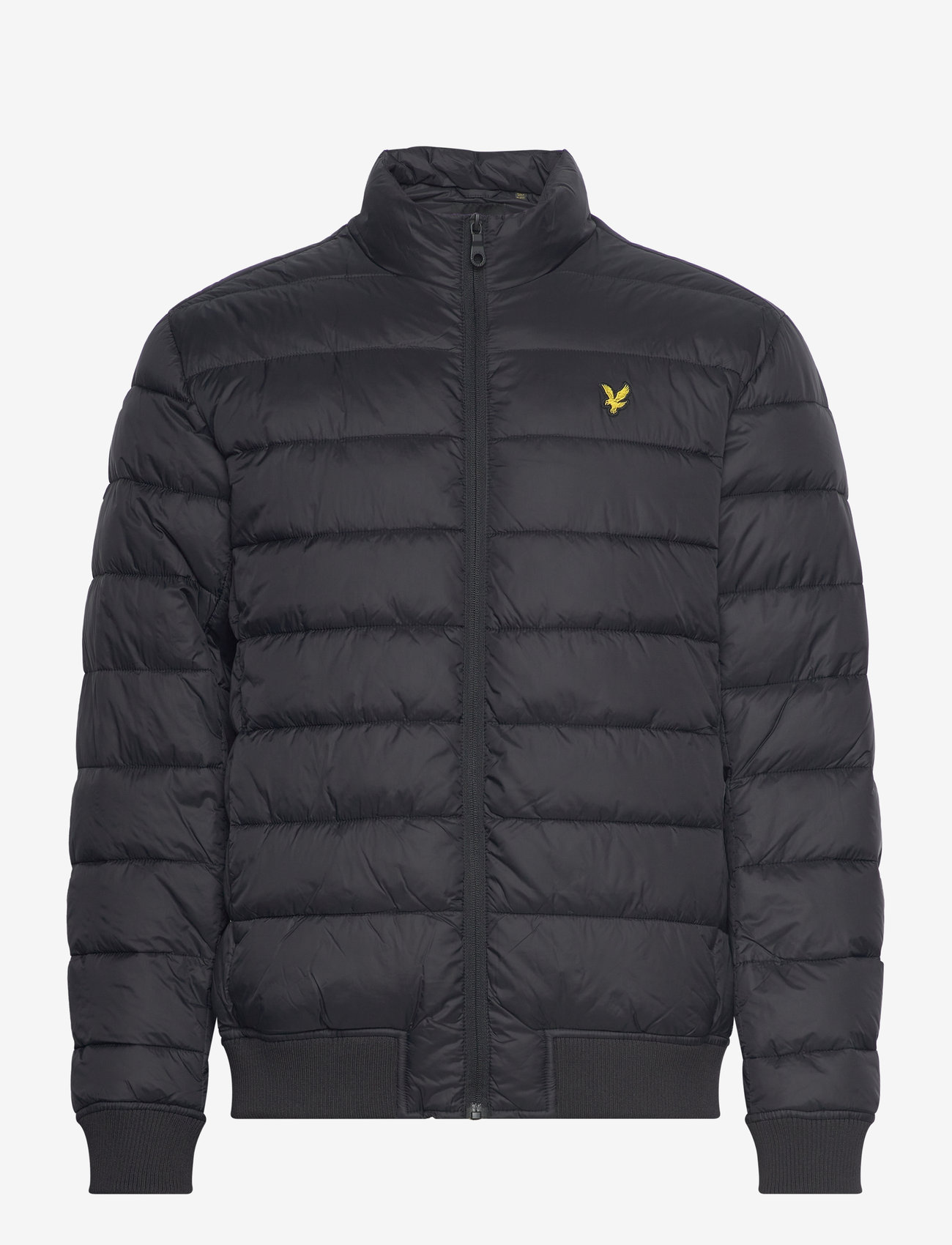 Lyle & Scott - Funnel Neck Wadded Jacket - vinterjackor - jet black - 1