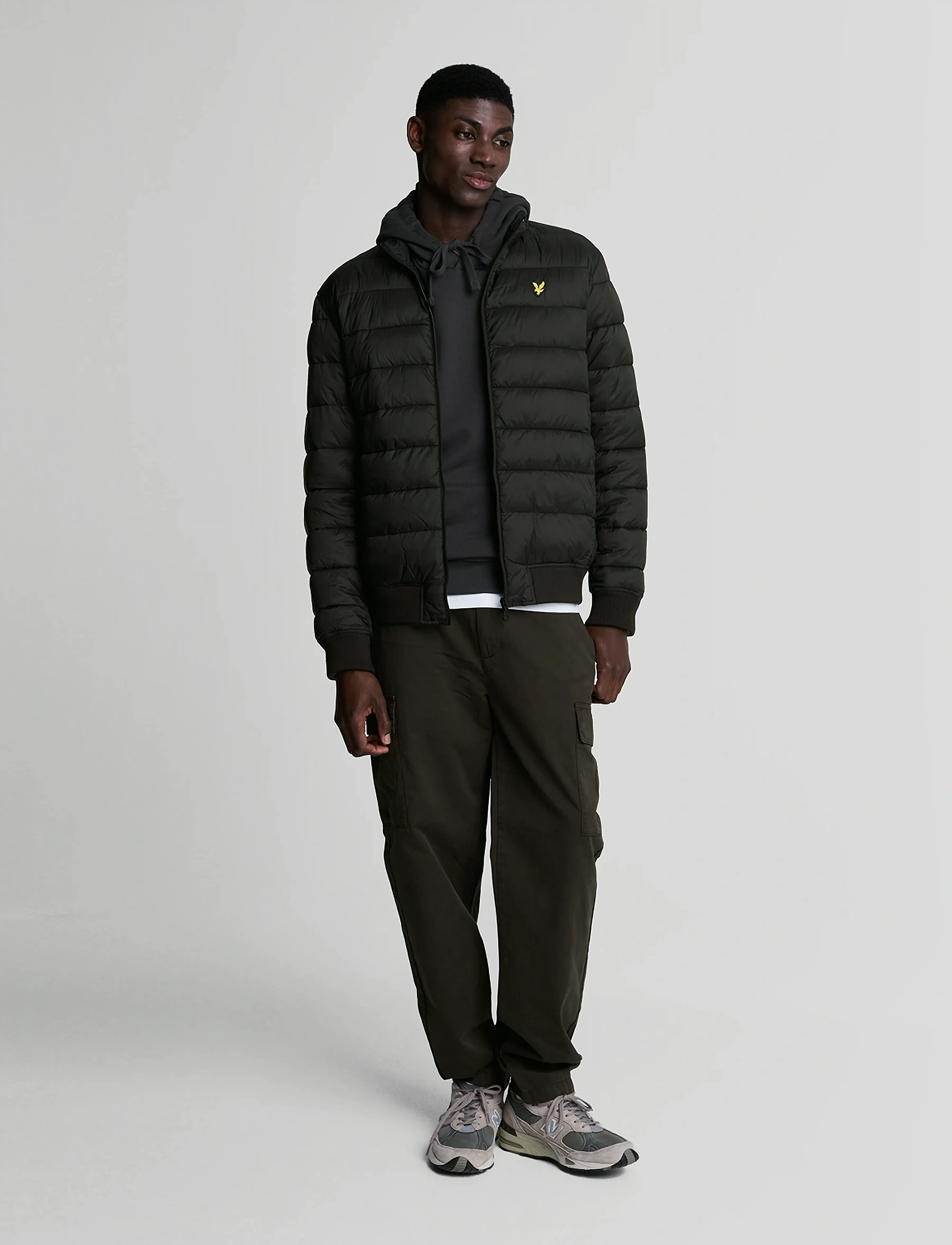 Lyle & Scott - Funnel Neck Wadded Jacket - donsjassen - jet black - 4