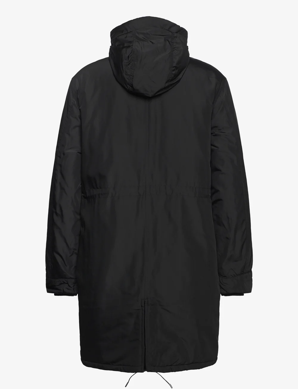 Black longline parka on sale