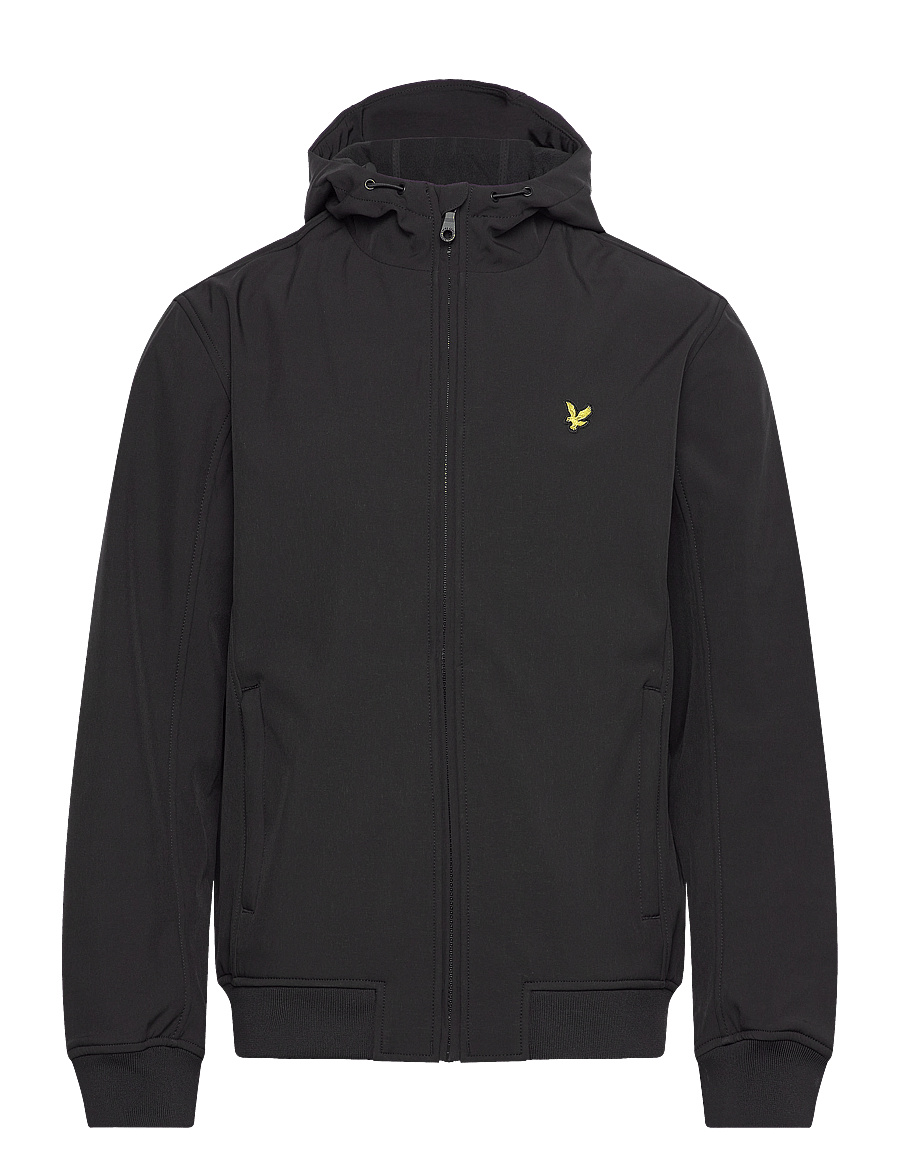 Lyle & Scott - Fleece Back Softshell Jacket - pavasara jakas - z865 jet black - 1