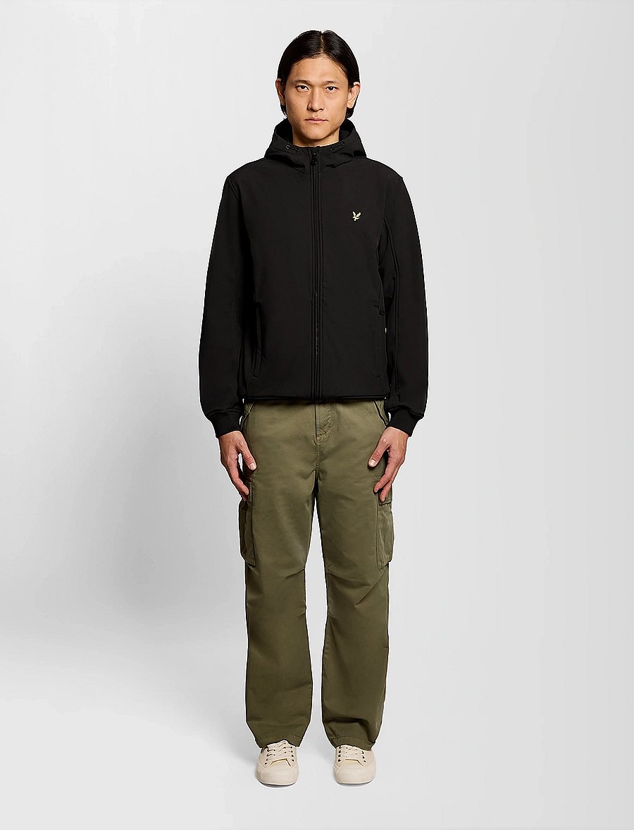 Lyle & Scott - Fleece Back Softshell Jacket - pavasara jakas - z865 jet black - 4