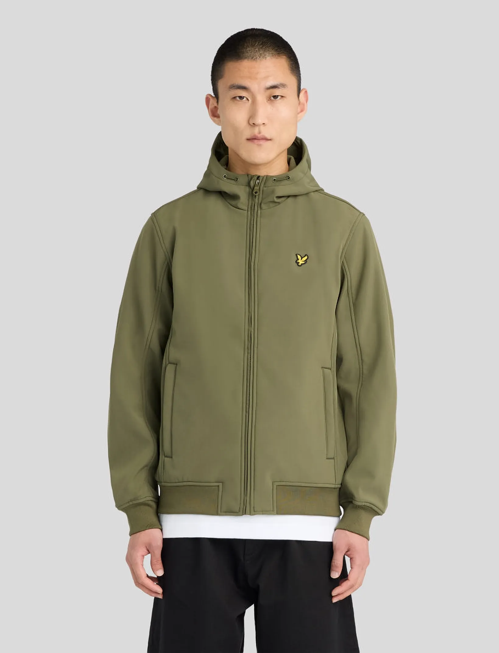 Lyle & Scott - Fleece Back Softshell Jacket - höstjackor - true olive - 4