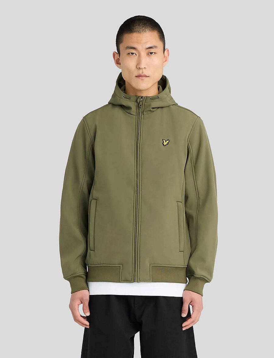 Lyle & Scott - Fleece Back Softshell Jacket - höstjackor - true olive - 4