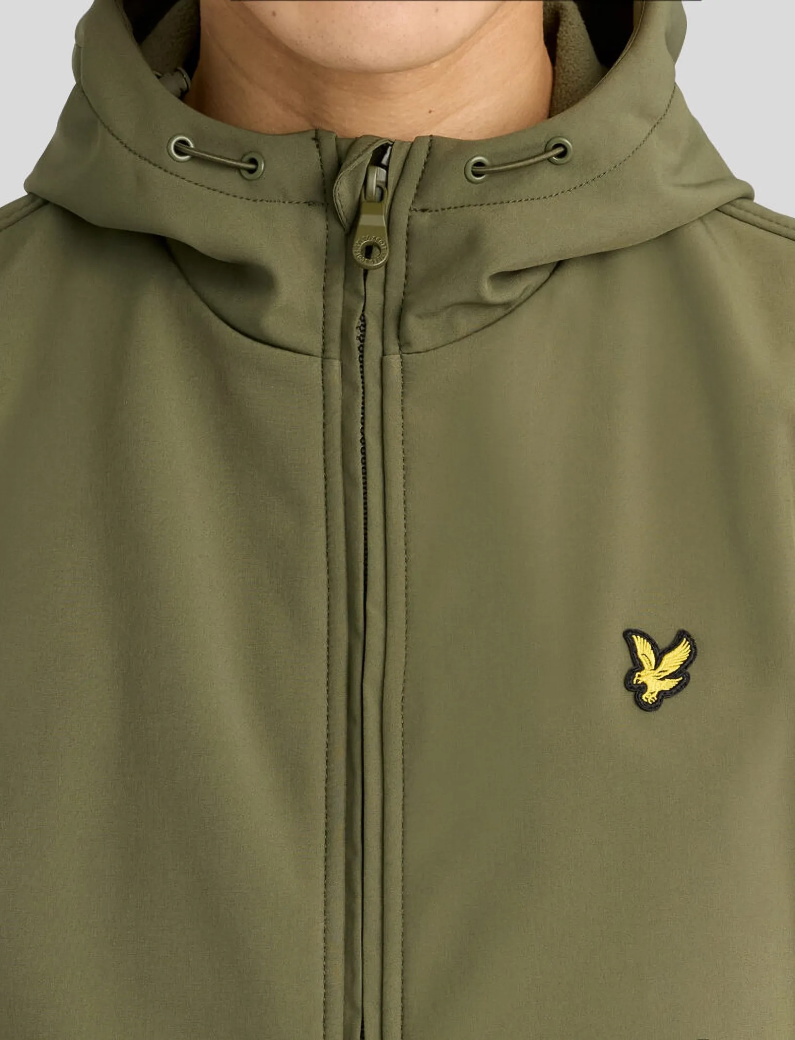 Lyle & Scott - Fleece Back Softshell Jacket - höstjackor - true olive - 5