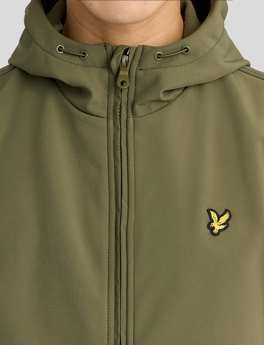 Lyle & Scott - Fleece Back Softshell Jacket - höstjackor - true olive - 5