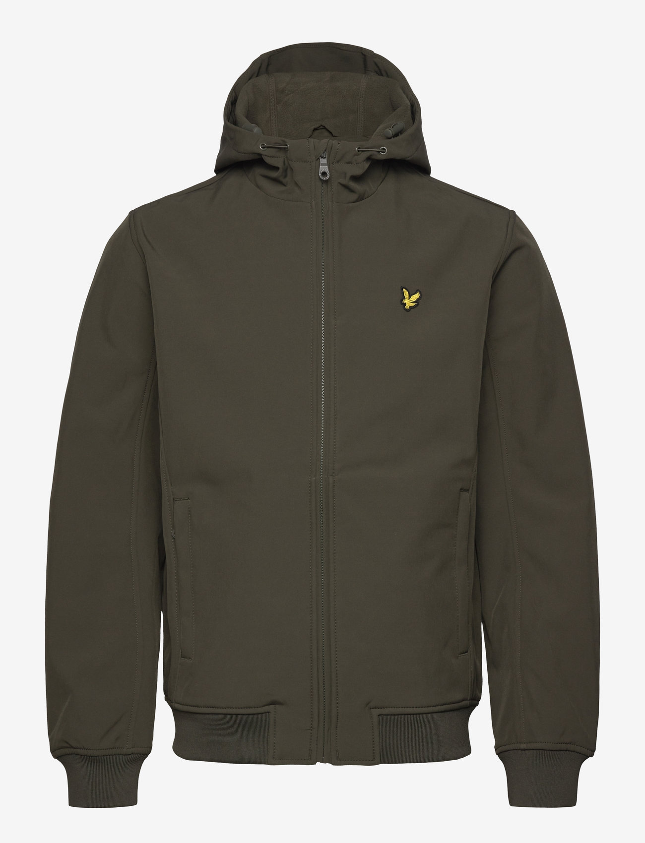 Lyle & Scott - Fleece Back Softshell Jacket - lette jakker - w485 olive - 0
