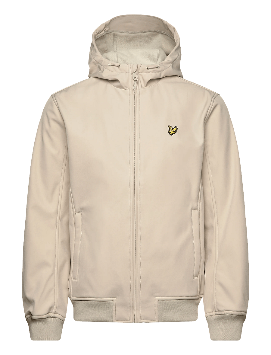 Lyle & Scott - Fleece Back Softshell Jacket - vårjackor - x865 grey taupe - 1