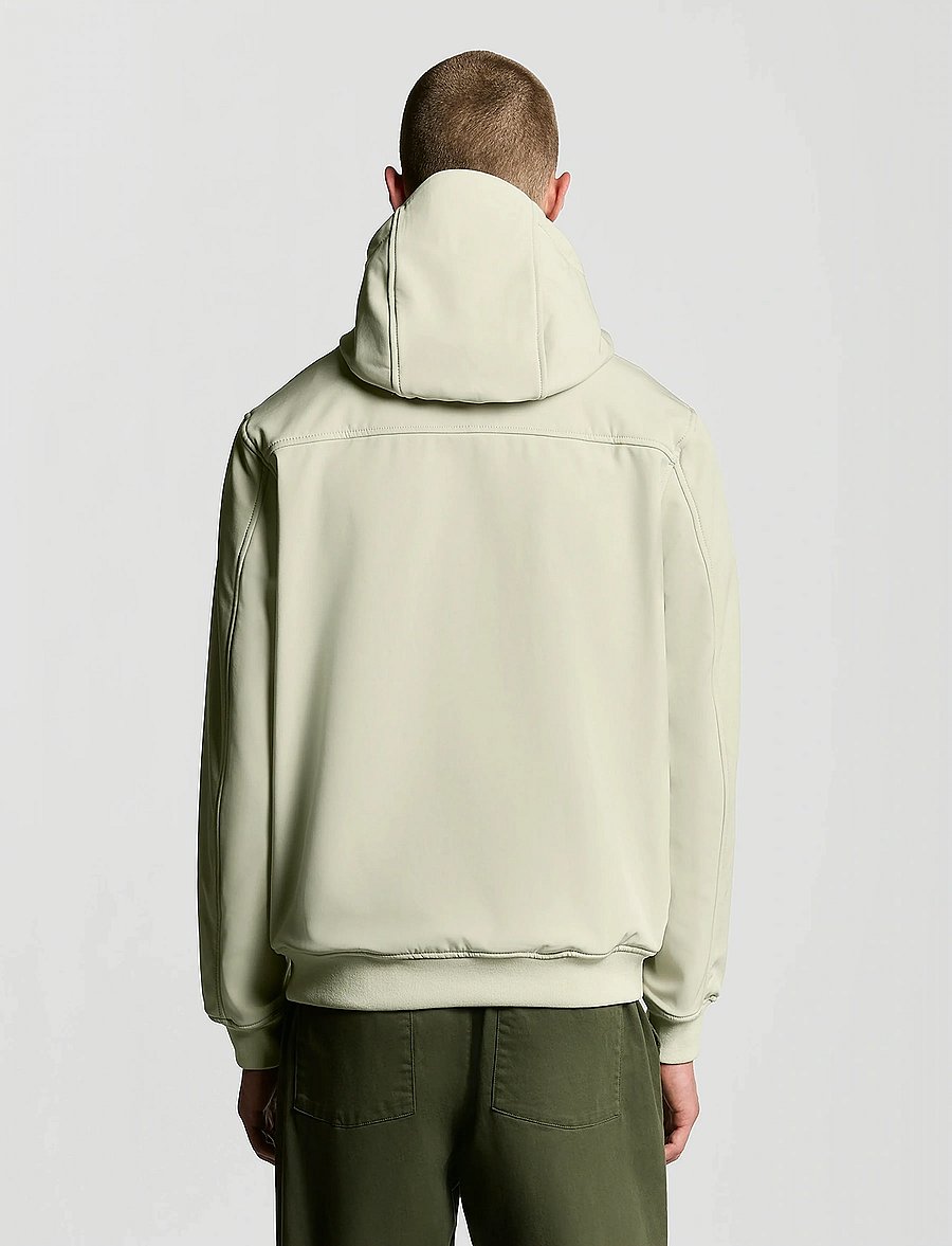 Lyle & Scott - Fleece Back Softshell Jacket - vårjackor - x865 grey taupe - 3