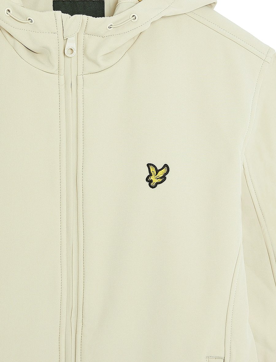 Lyle & Scott - Fleece Back Softshell Jacket - vårjackor - x865 grey taupe - 5