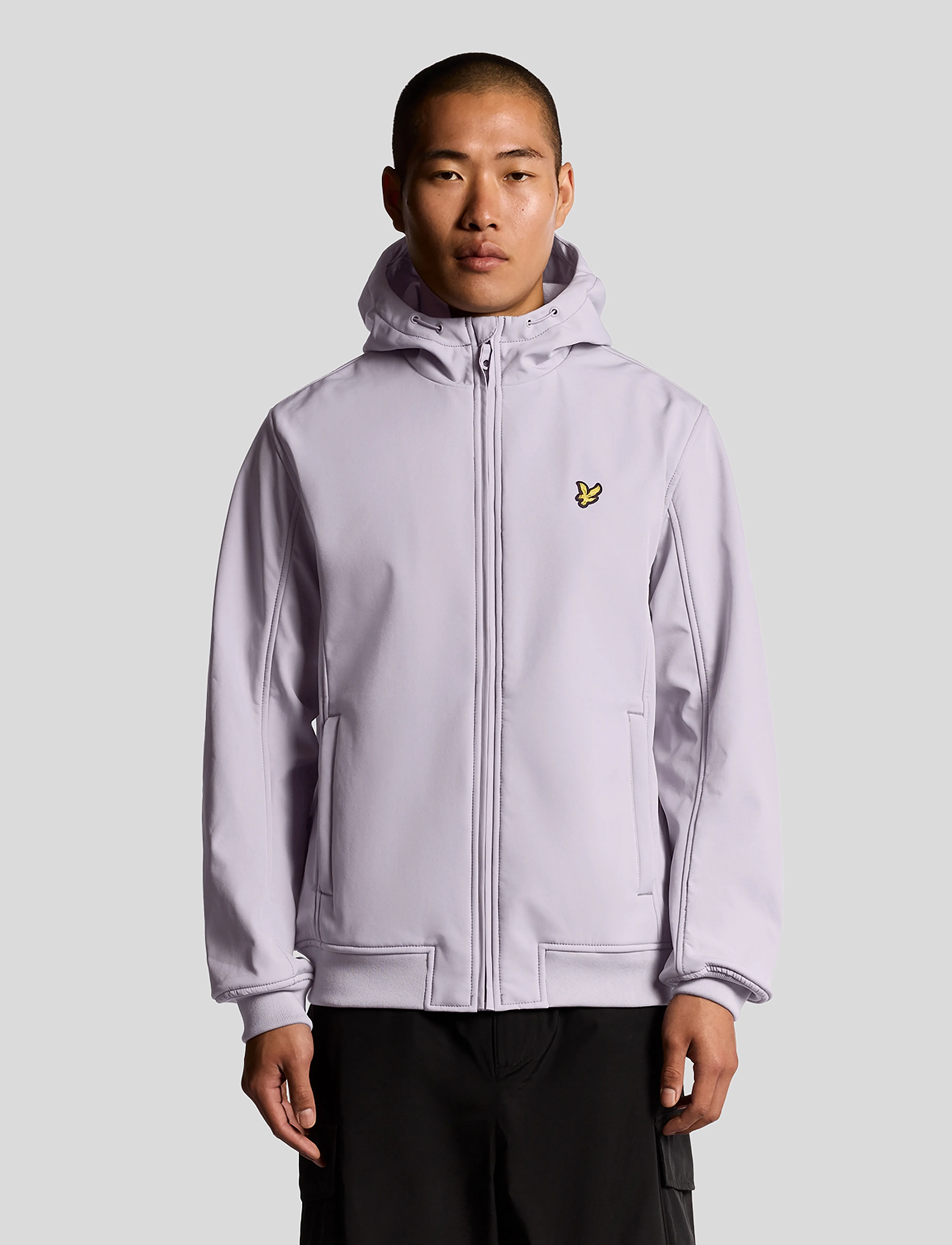 Lyle & Scott Fleece Back Softshell Jacket, XS, Jackets, Weiß - Light Männerswear