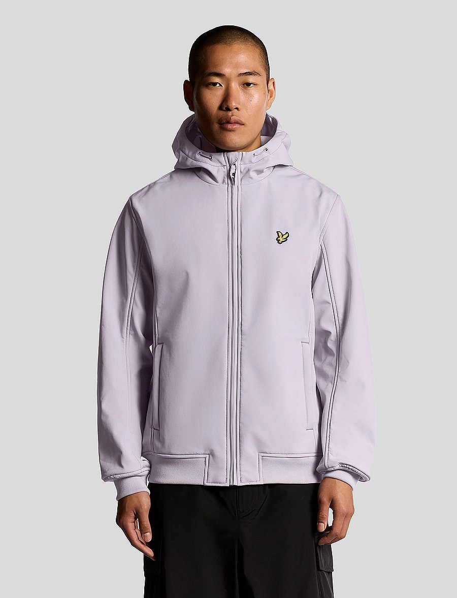 Lyle & Scott - Fleece Back Softshell Jacket - vårjackor - x867 ash lilac - 0