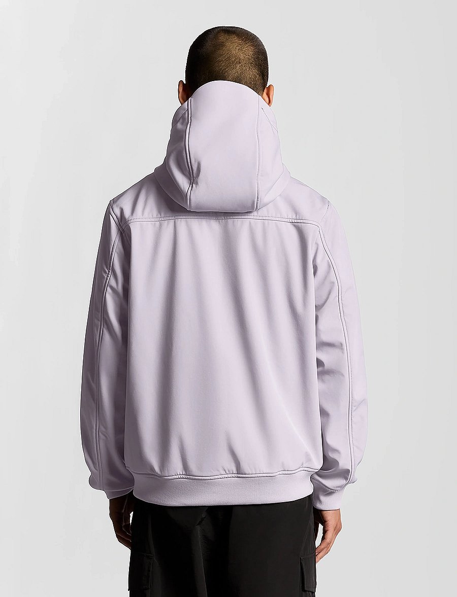 Lyle & Scott - Fleece Back Softshell Jacket - vårjackor - x867 ash lilac - 3