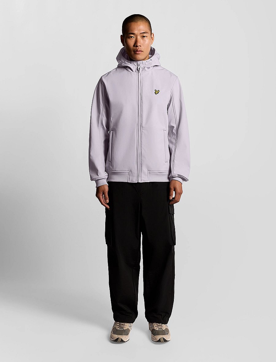 Lyle & Scott - Fleece Back Softshell Jacket - vårjackor - x867 ash lilac - 5