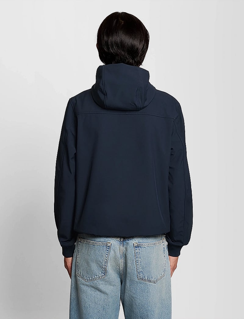 Lyle & Scott - Fleece Back Softshell Jacket - frühlingsjacken - z271 dark navy - 3