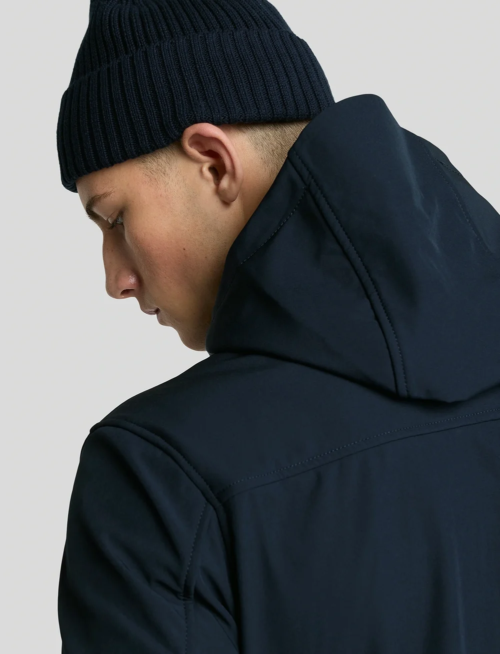 Lyle & Scott - Fleece Back Softshell Jacket - fall jackets - z271 dark navy - 5