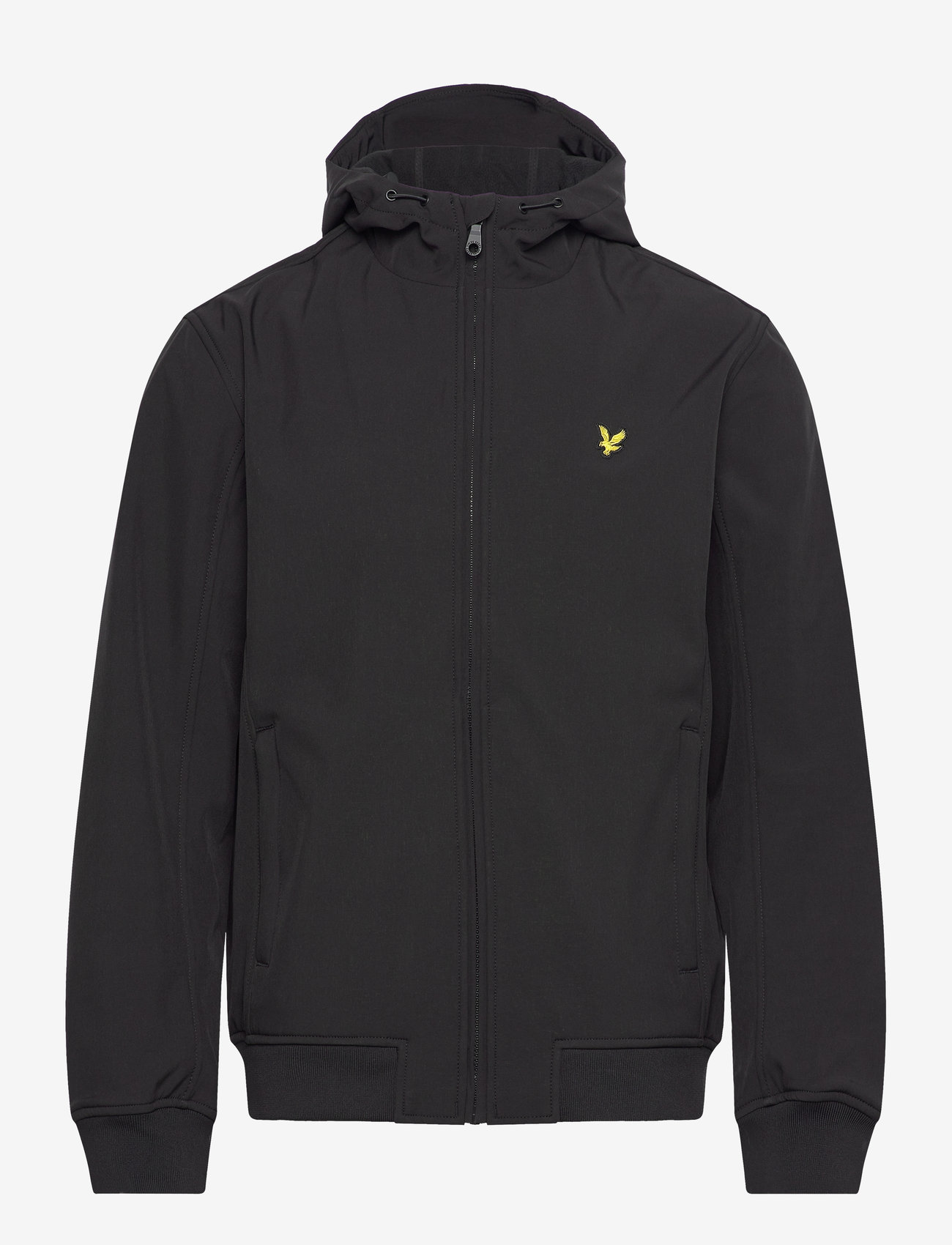 Lyle & Scott - Fleece Back Softshell Jacket - lette jakker - z865 jet black - 0